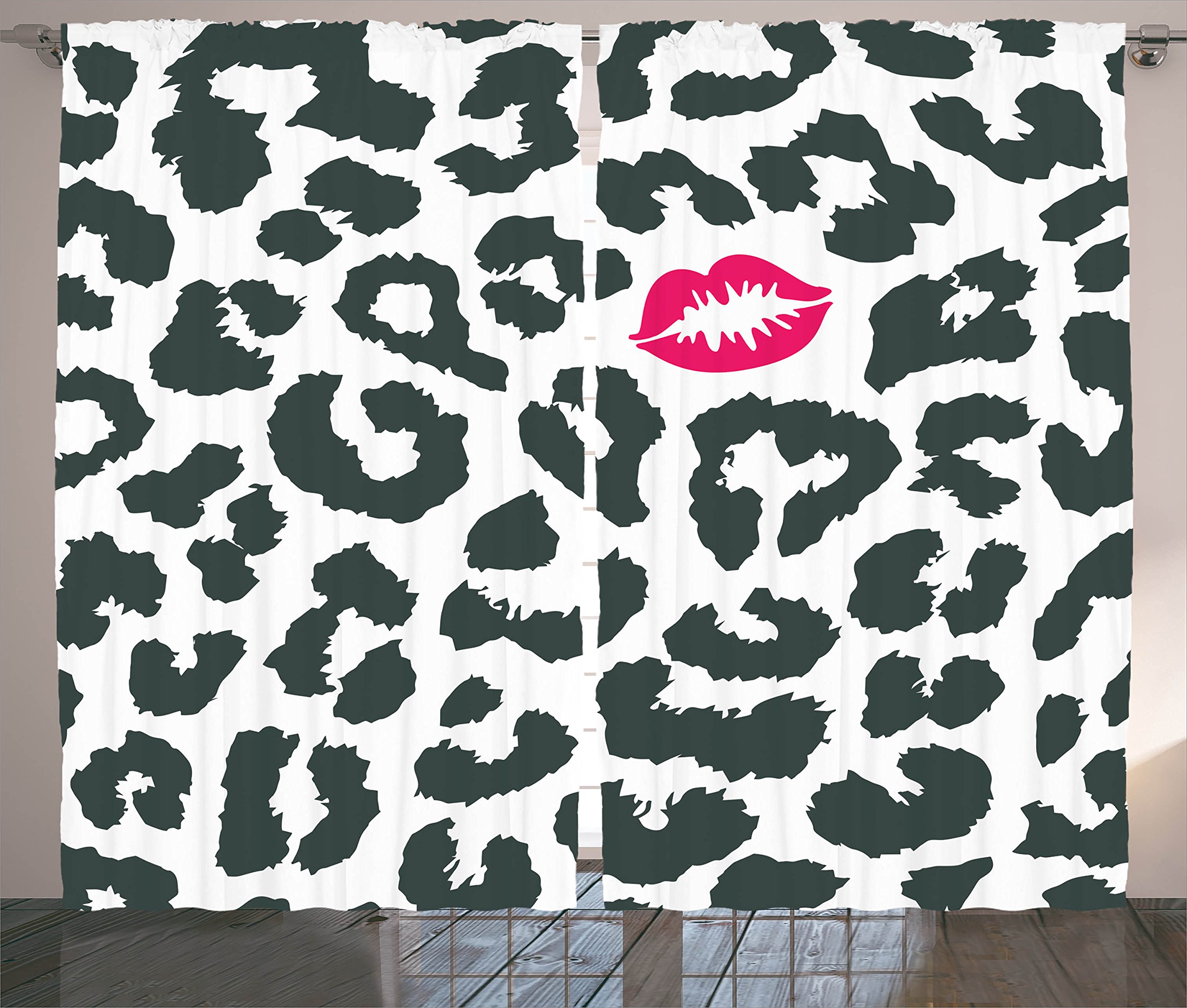 Ambesonne Savannah Leopard Cheetah Print Blackout Curtains - 2 Panel Set, 108
