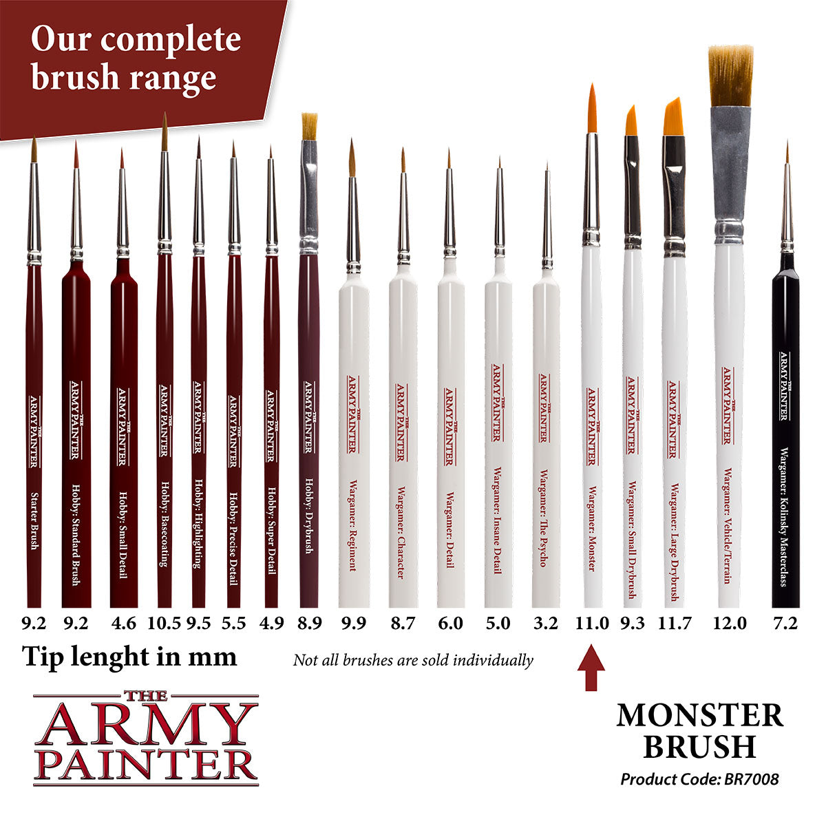 Wargamer Brush: Monster - High-Quality Miniature Painting Brush for Tabletop Gaming & Warhammer - Perfect for Detailed Model Painting & Hobbyists