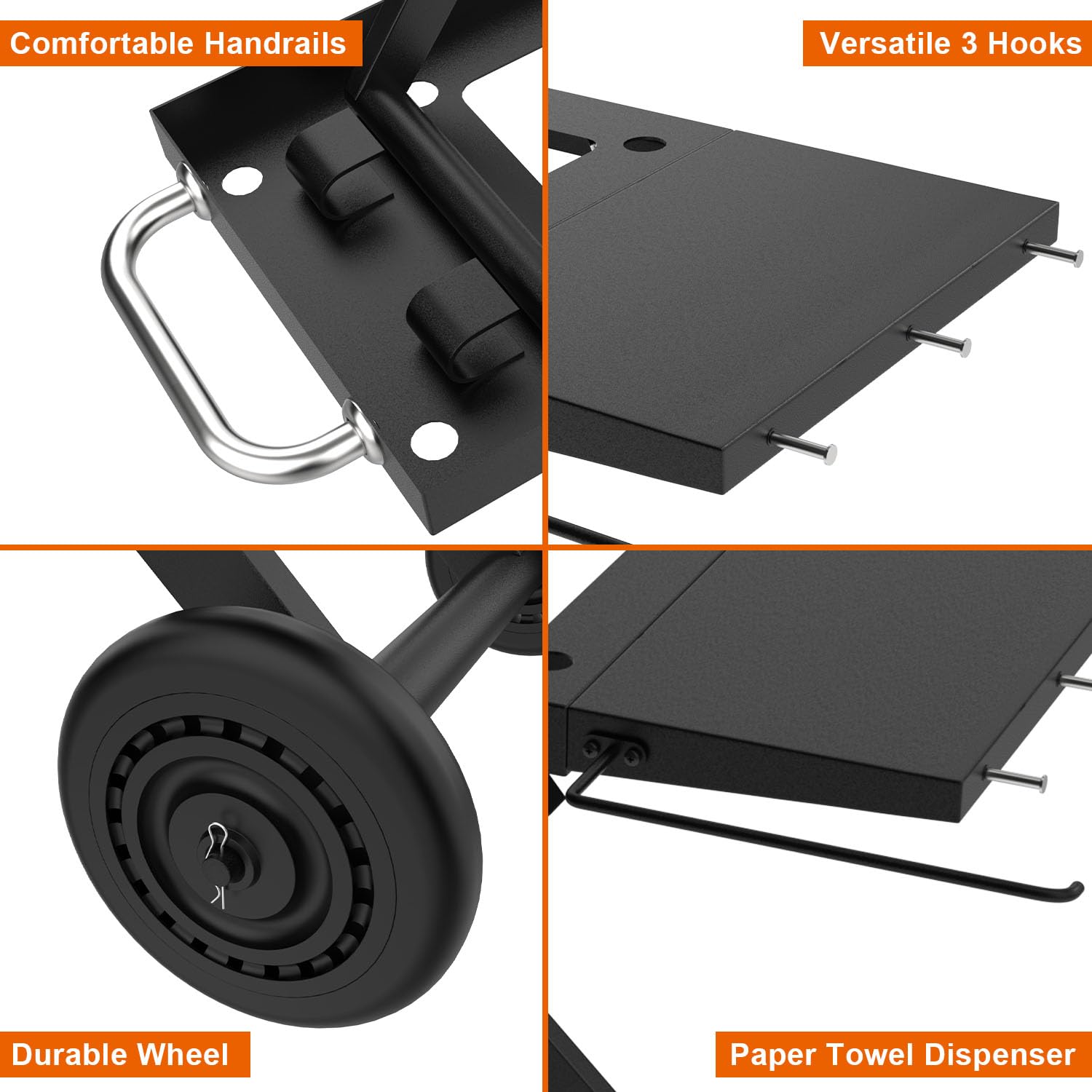 Heavy-Duty Foldable Griddle Stand for Blackstone 22 & 17 Inch Tabletop Grill - Portable Griddle Table with Wheels for Outdoor Cooking, Camping, BBQ & Tailgating - Perfect Grill Replacement Part & Dining Cart for Backyard, Patio & Picnic Use