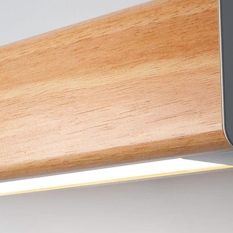 Minimalist Linear Wooden LED Mirror Lights - Modern Bathroom Vanity Lighting for Home Decor & Makeup Area - Perfect for Bedrooms, Bathrooms, and Dressing Rooms