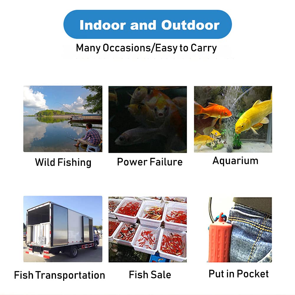 Mini USB Aquarium Air Pump - Ultra Silent Portable Fish Tank Oxygen Aerator with Air Stone & Silicone Tube - Energy Saving 1W Bubbler for Small Tanks, Betta Bowls & Nano Aquariums - Perfect for Home, Office or Travel Use