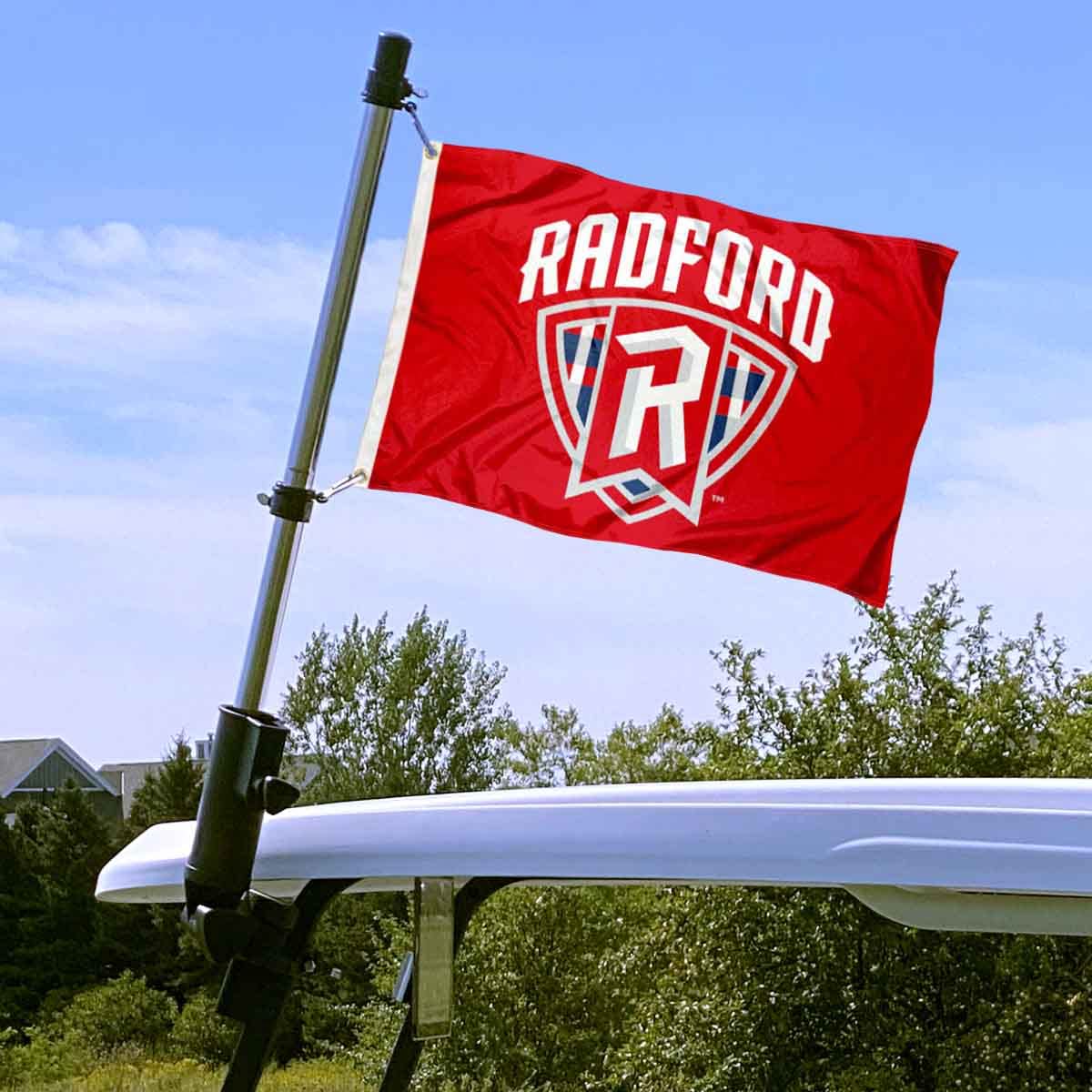 College Flags & Banners Co. RU Highlanders Boat & Nautical Flag - Durable Outdoor Decoration for Boats, Yachts & Tailgating Events