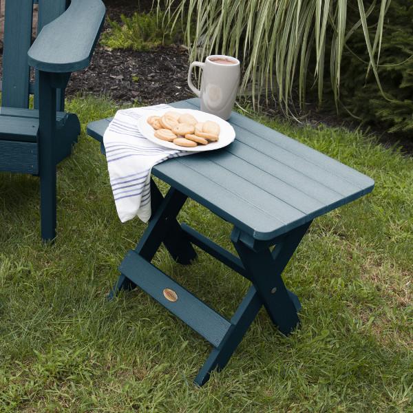Portable Outdoor Folding Adirondack Side Table - Lightweight Patio Furniture for Camping, Beach, Garden & Poolside Use