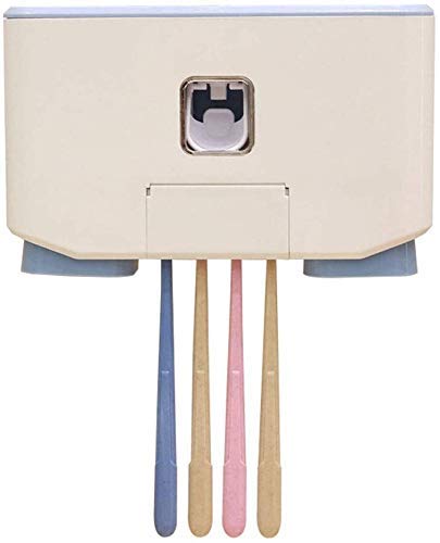 Multi-Functional Wall-Mounted Toothbrush Holder - No Drill Installation, Couple Toothbrush Storage Rack for Bathroom Organization | Perfect for Small Spaces, Dorm Rooms & Travel