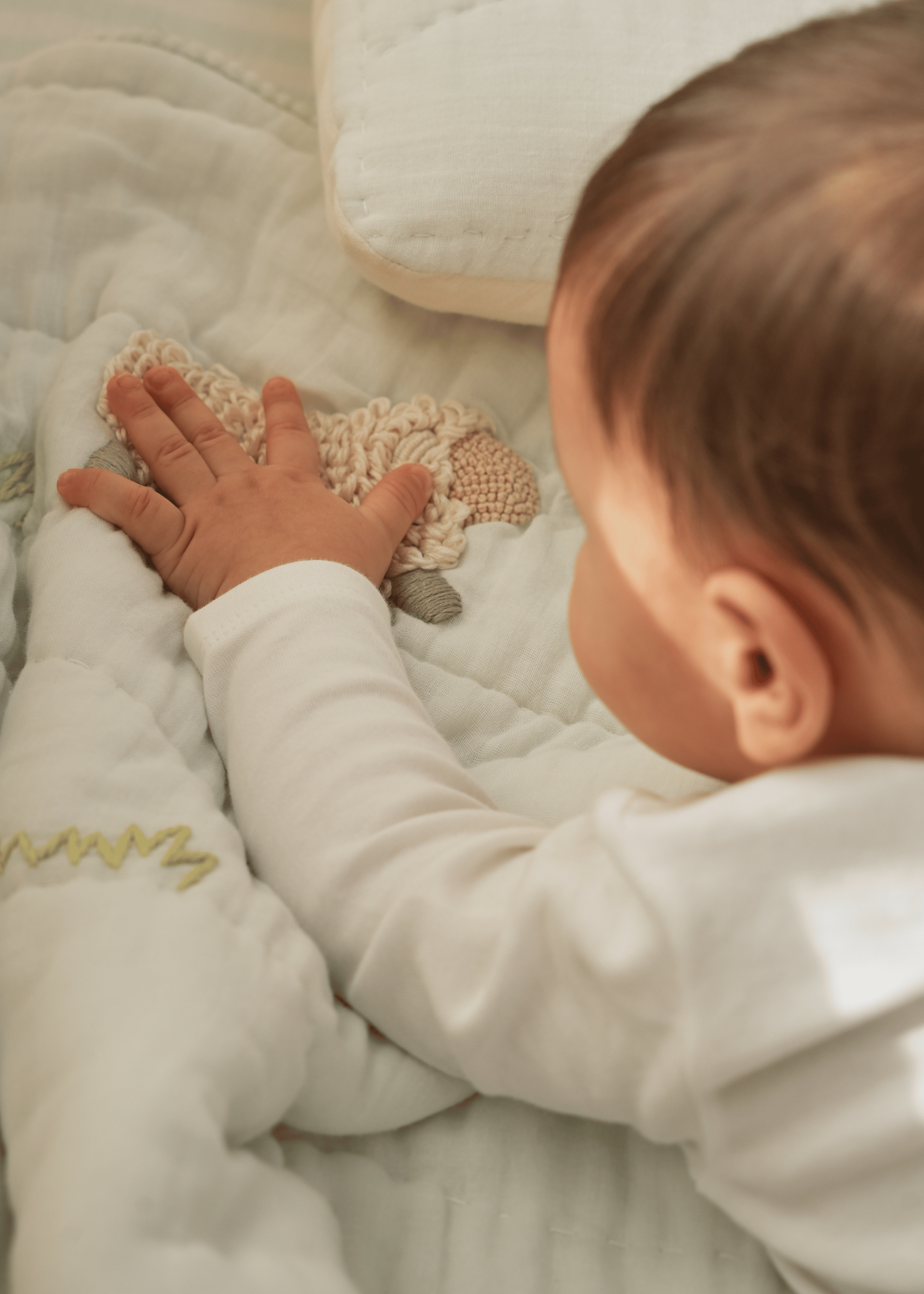 Counting Sheep Nursery Bedding Set - Soft Baby Crib Bumper, Fitted Sheet & Skirt - Organic Cotton Crib Set for Newborns & Toddlers - Perfect for Nursery Decor & Safe Sleep