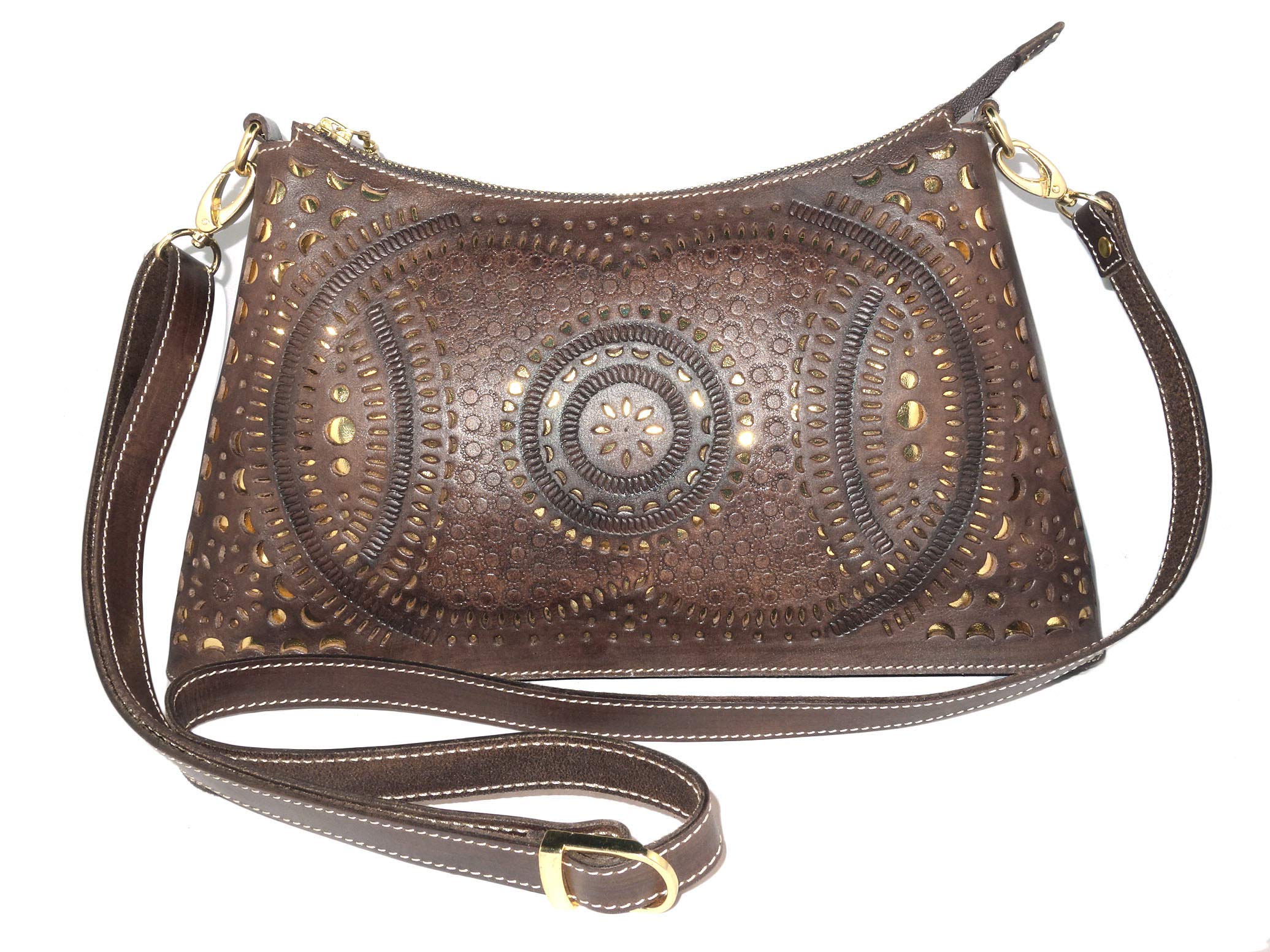 Genuine Leather Crossbody Bag for Women - Vintage Style Handbag with Adjustable Strap - Perfect for Parties, Travel & Everyday Use