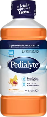 Pedialyte Mixed Fruit Electrolyte Solution for Kids & Adults - 33.8 Fl Oz Hydration Drink - Replenish Electrolytes After Exercise, Illness or Dehydration - Perfect for Sports, Travel & Recovery