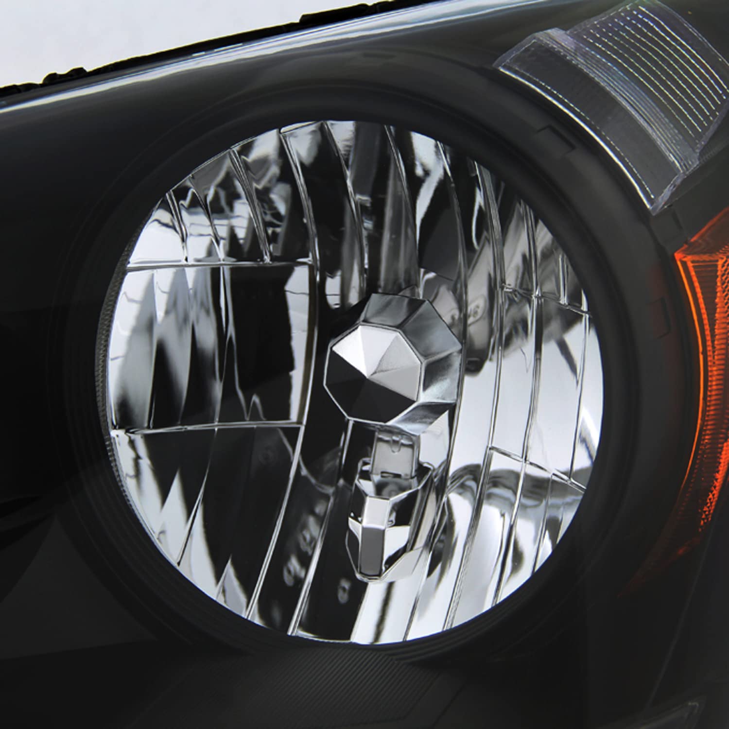 AKKON JDM Black OE Replacement Headlights for Honda Odyssey - Driver & Passenger Side Headlamp Pair | Perfect for Night Driving & Car Upgrades