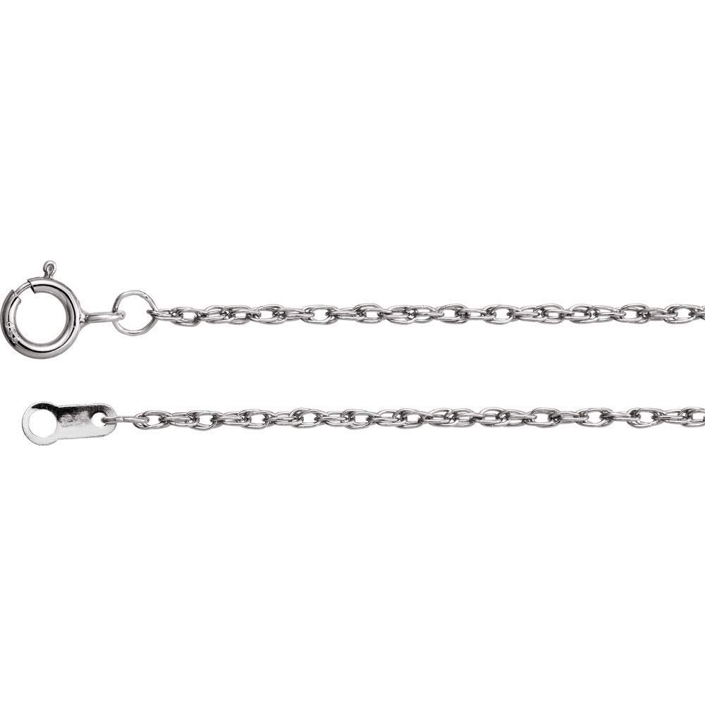 1.3mm Platinum Rope Chain Necklace - 16 Inch Durable & Elegant Jewelry for Men & Women - Perfect for Gifts, Weddings, Parties & Everyday Wear