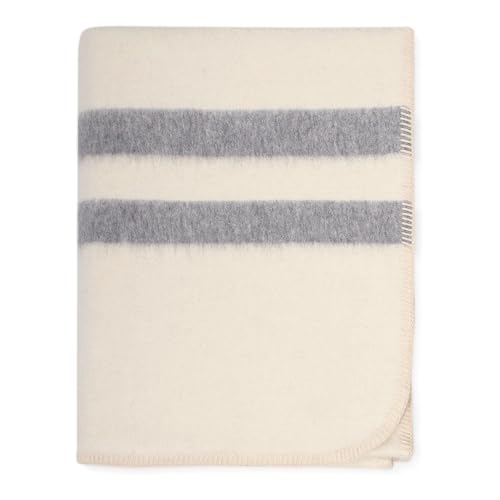 Ivory - Soft Gray Stripes