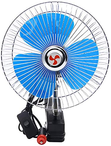 Qiguch66 Mini Car Fan - 12V/24V Portable Personal Cooling Fan with Rotatable Clip, Low Noise Air Conditioner for Summer | Perfect for Cars, Offices, and Home Use