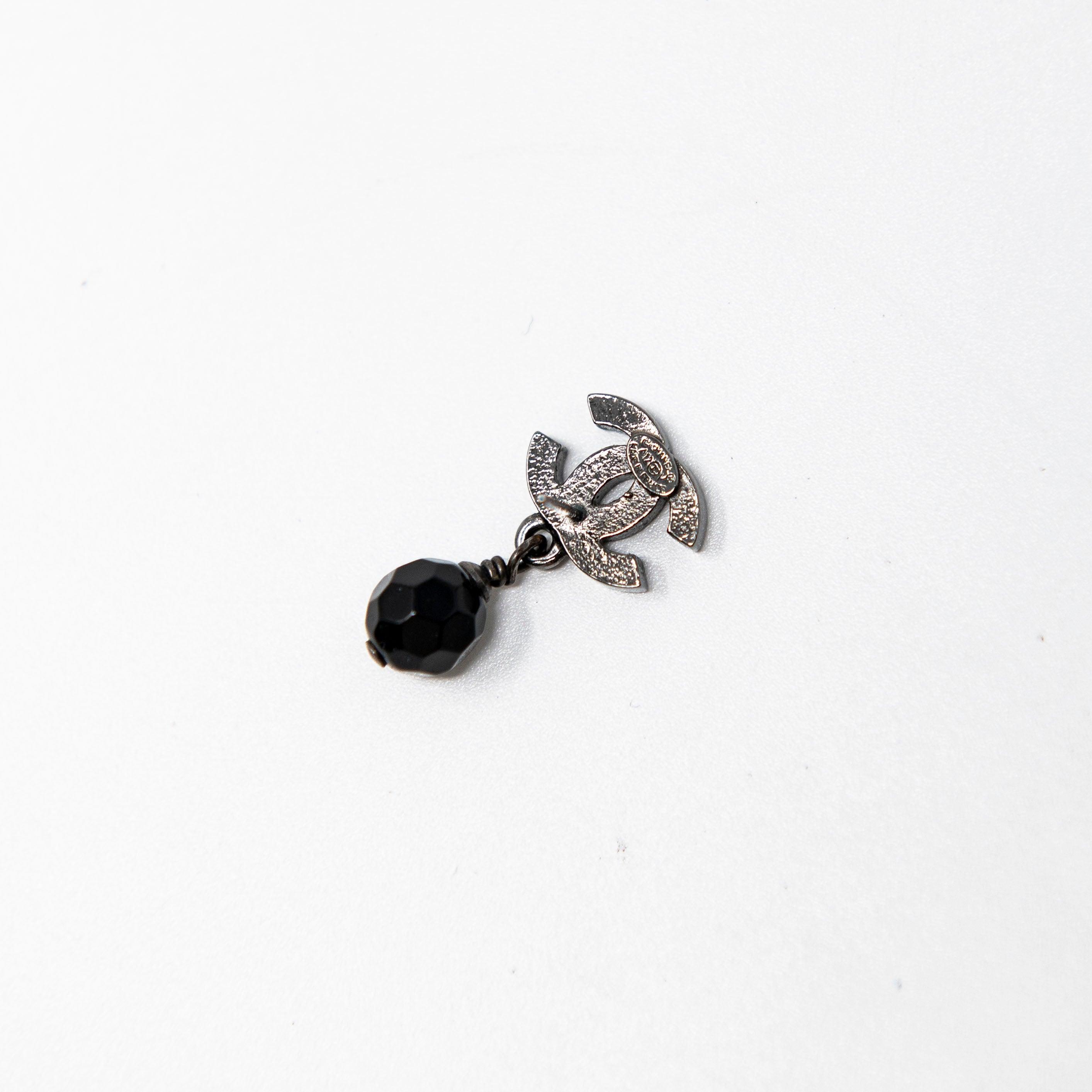 Chanel Black Bead CC Drop Earrings for Women - Luxury Fashion Jewelry for Parties, Weddings & Special Occasions
