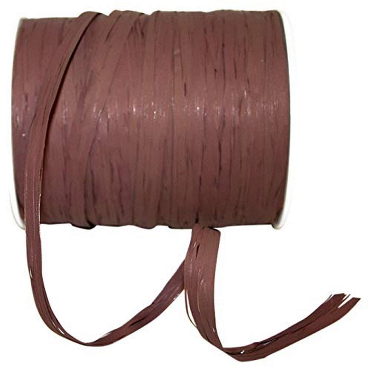 Reliant 3/8 Inch x 100 Yards Brown Ribbon Raffia Venice Rd Ribbon - Perfect for Gift Wrapping, Crafts, and DIY Wedding Decorations