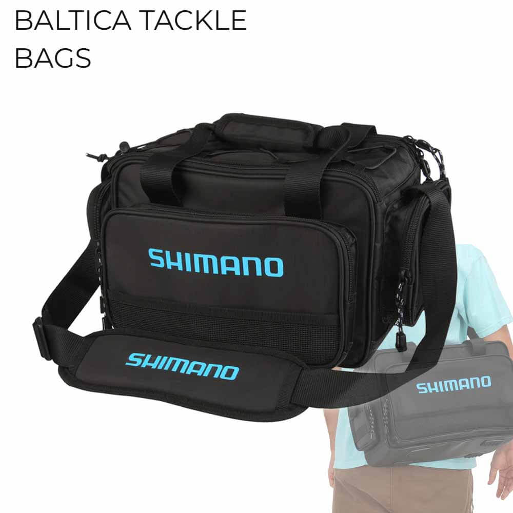 Shimano Baltica Large Tackle Bag - Waterproof Fishing Gear Storage for Saltwater & Freshwater - Perfect for Boat, Kayak, and Shore Fishing Trips