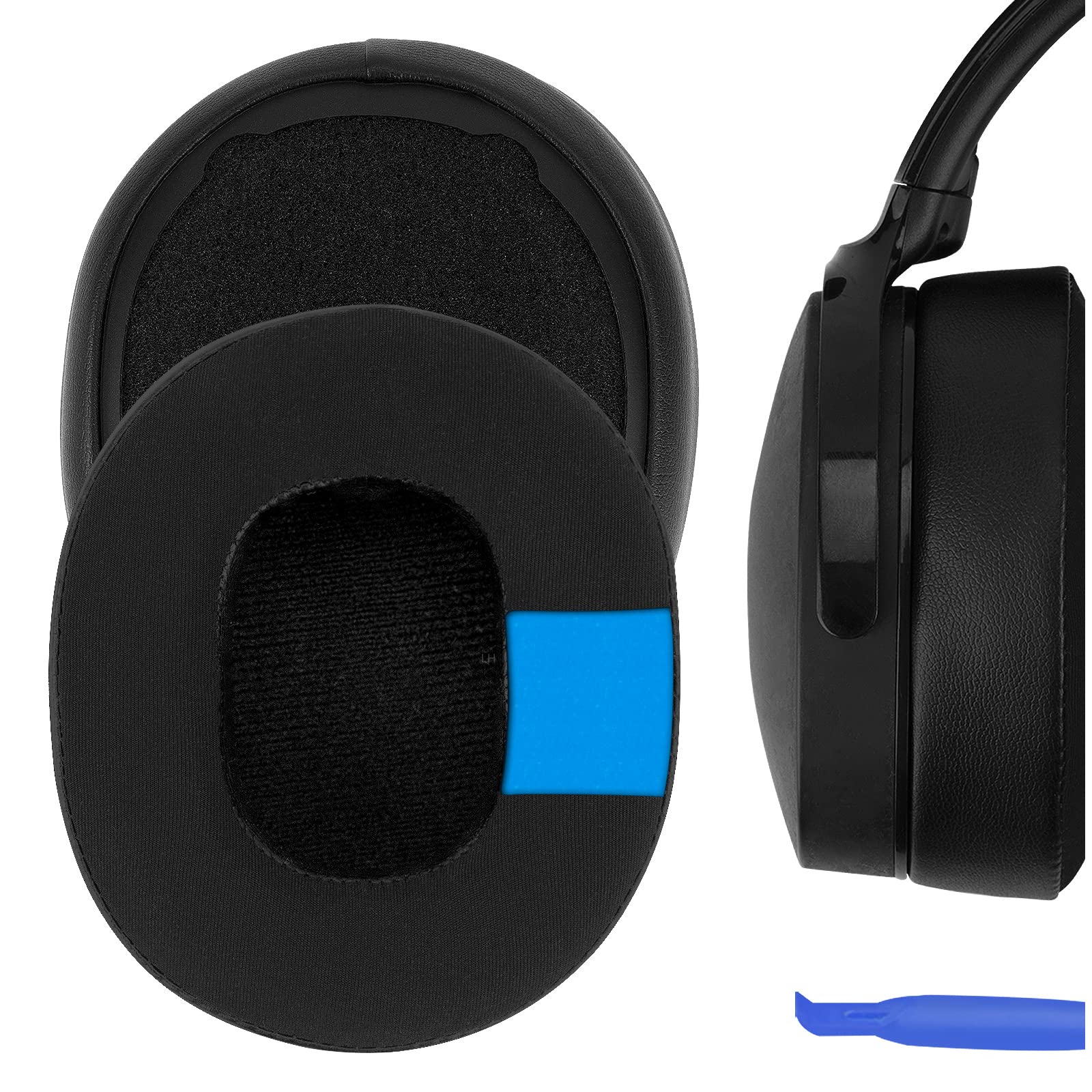 Geekria Cooling-Gel Replacement Ear Pads for Skullcandy Crusher Wireless/EVO/ANC & Hesh 3/EVO/ANC Headphones - Premium Memory Foam Cushions with Enhanced Comfort for Gaming, Music & Travel (Black)