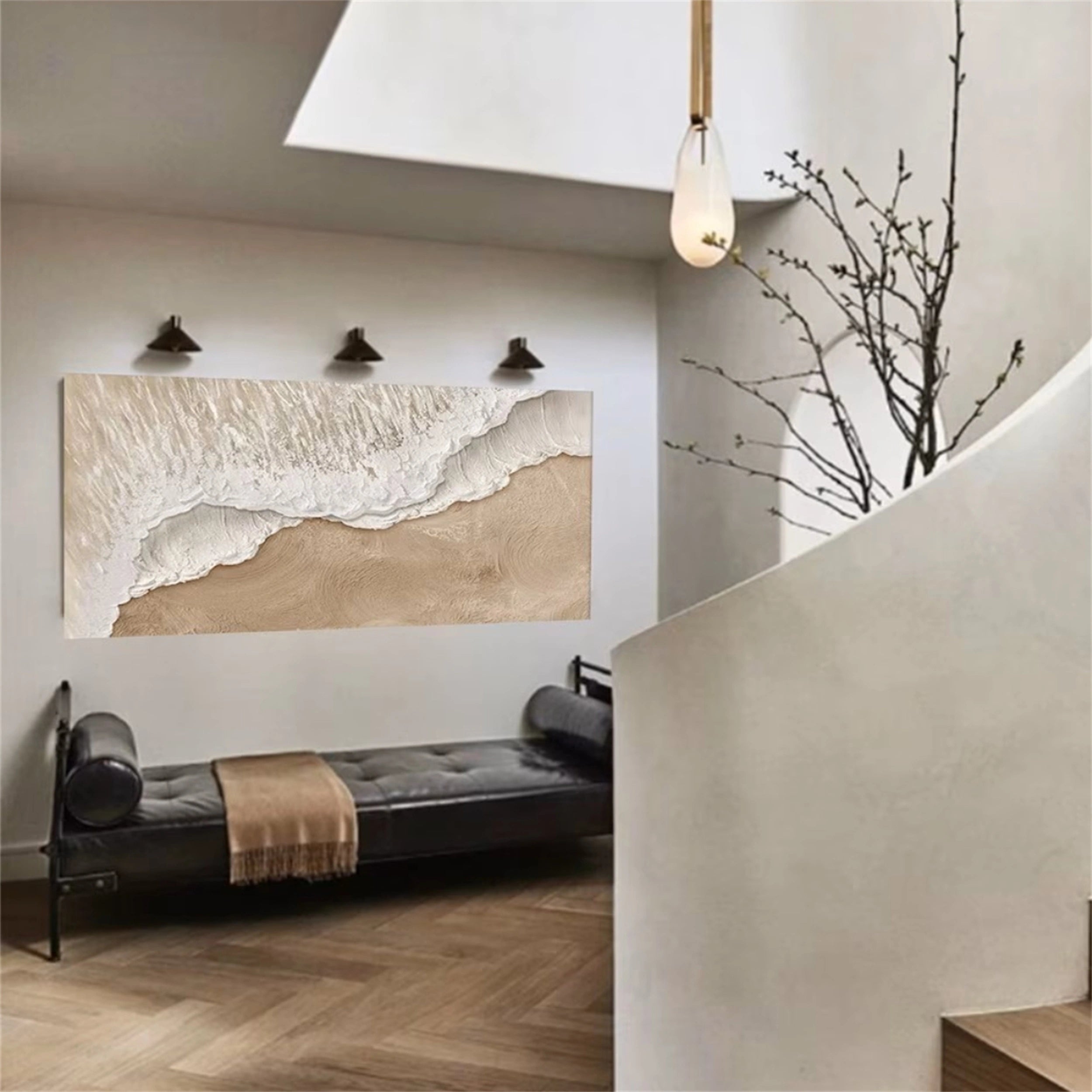 Ocean And Sky Painting #OS 077 - Handmade Canvas Wall Art for Home Decor, Office & Living Room