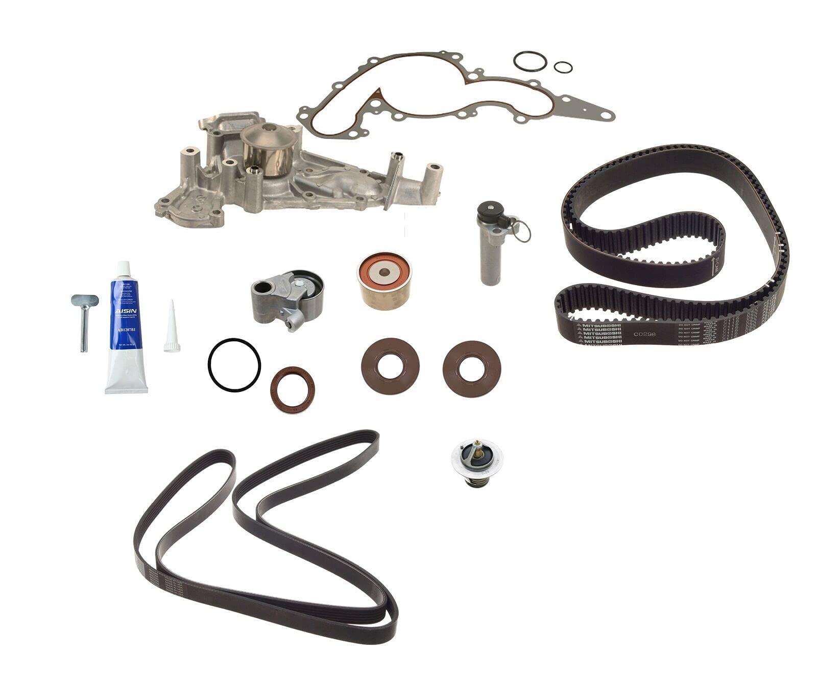 Toyota Tundra 00-05 Engine Water Pump, Timing Belt & Seals Kit - Complete Replacement Set for 4.7L V8 Engines | Perfect for DIY Repairs & Maintenance