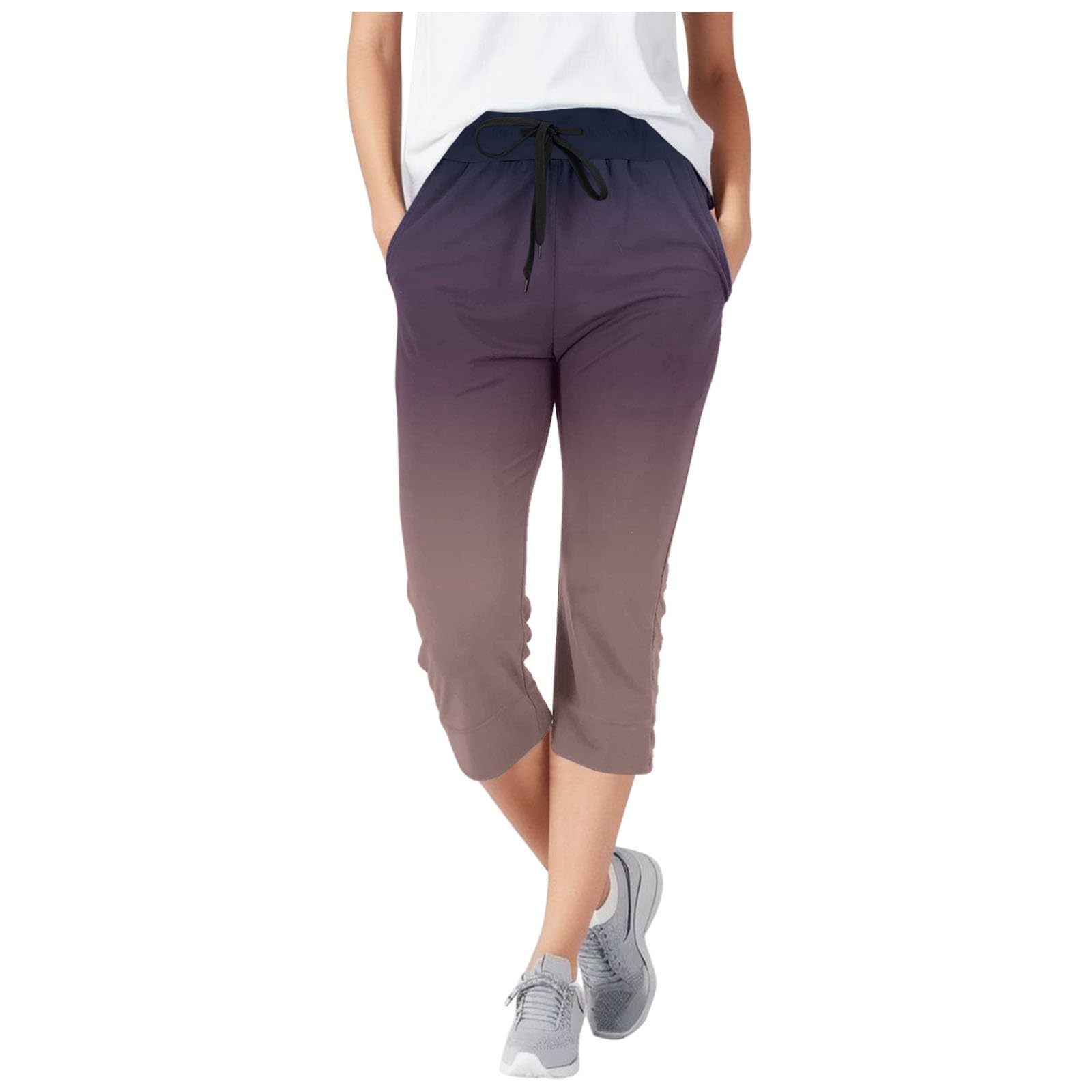 Women's High Waisted Capri Sweatpants - Summer Casual Joggers with Pockets | Athletic Lounge Pants for Yoga, Running & Home Comfort