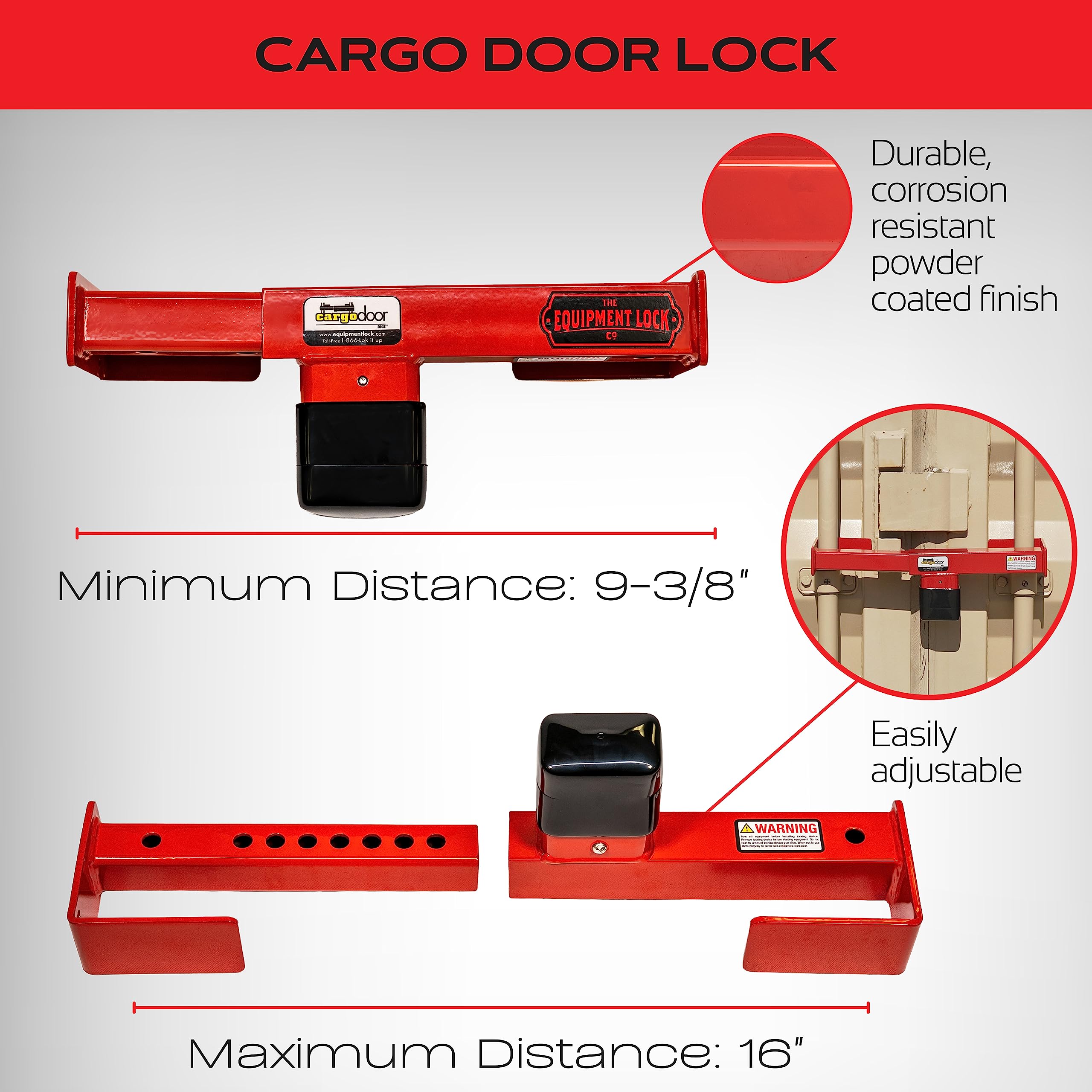 Heavy Duty Semi Trailer Cargo Door Lock - Maximum Security Powder Coated Steel Combination Lock for Truck & Trailer Accessories | Secure Loading Docks, Transport Security & Fleet Protection