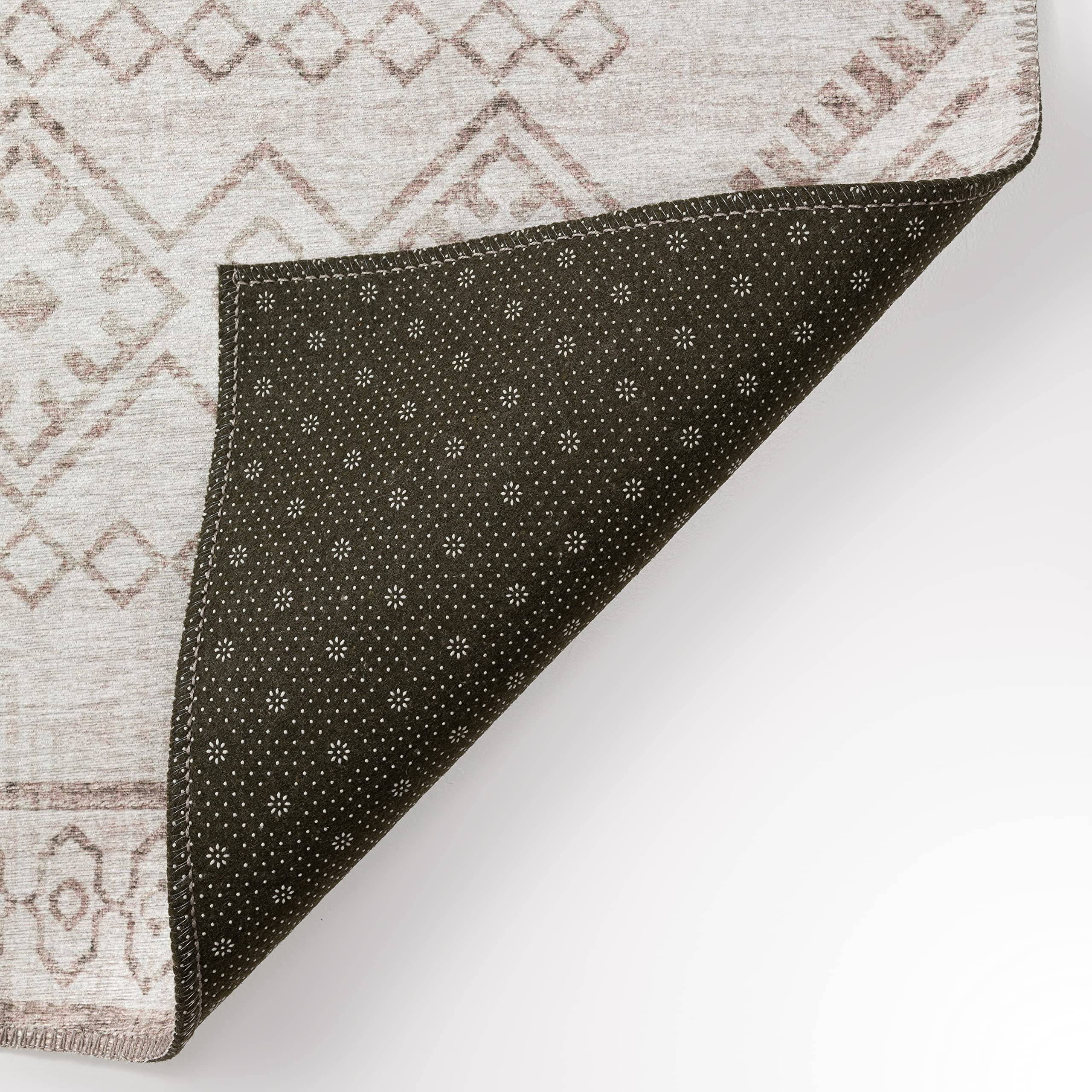 Addison Rugs Yuma AYU44 Taupe 8' x 10' Area Rug - Soft Modern Boho Chic Living Room Carpet for Bedroom, Dining Room & Home Decor