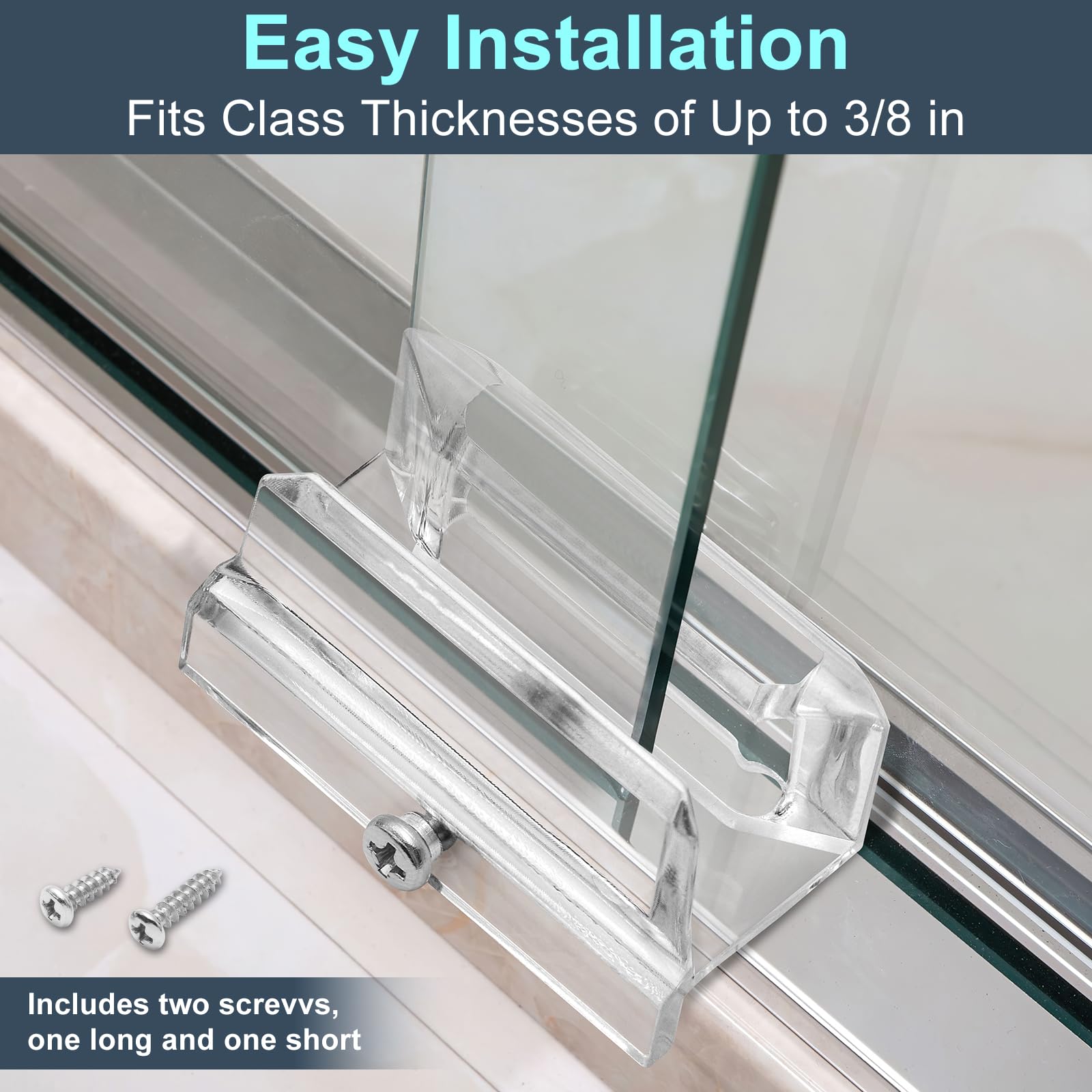 Sliding Shower Door Bottom Guide - 3/8