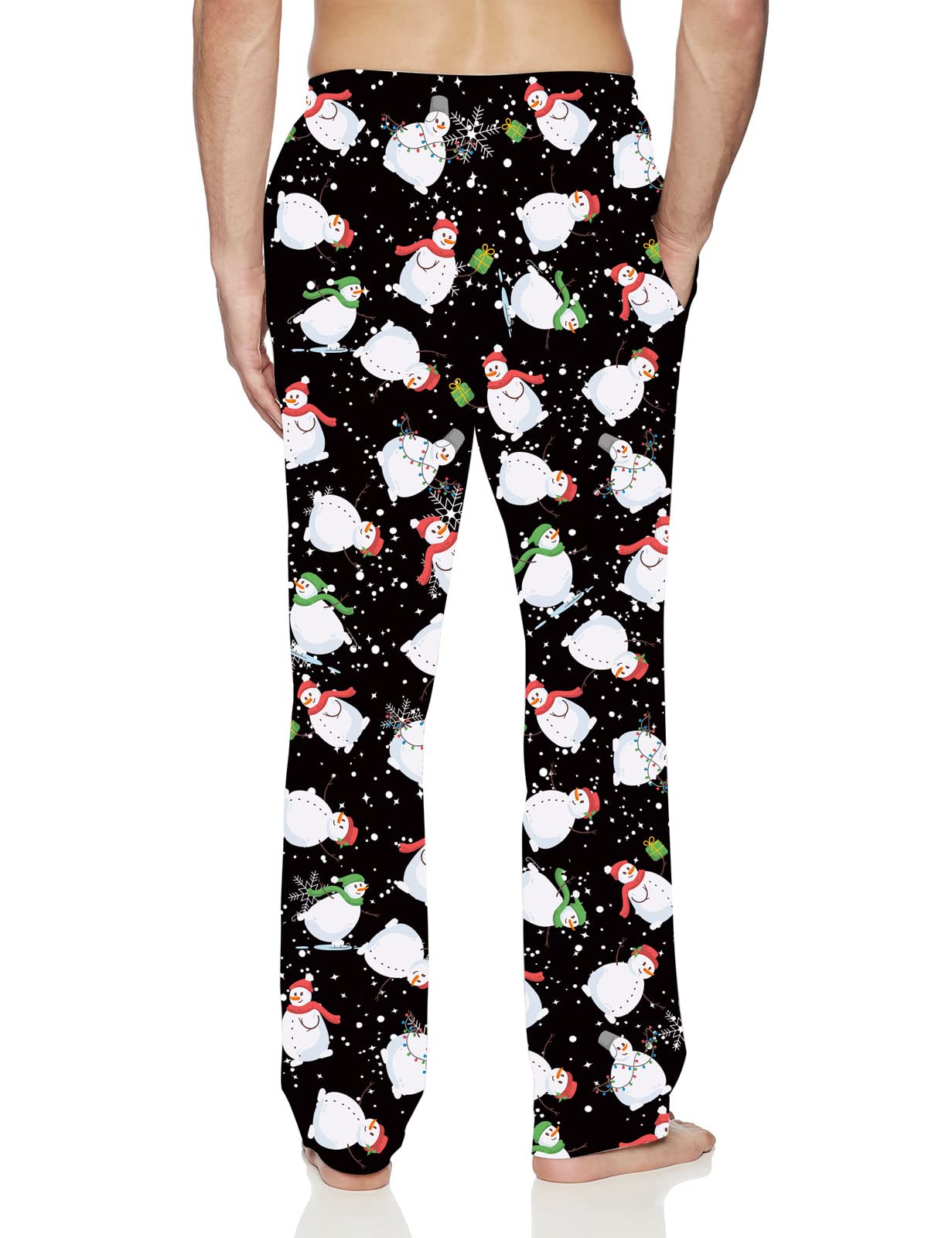 Vogseek Men's Christmas Pajama Pants - Festive Holiday Sleepwear with Pockets for Cozy Winter Nights & Family Gatherings