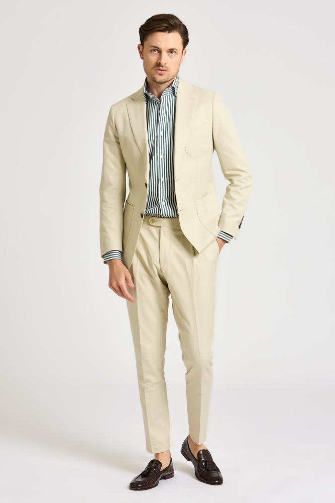 Julius Suit - Premium Sand Cotton Stretch Suit for Men | Comfortable Business & Casual Wear | Perfect for Office, Weddings & Special Events