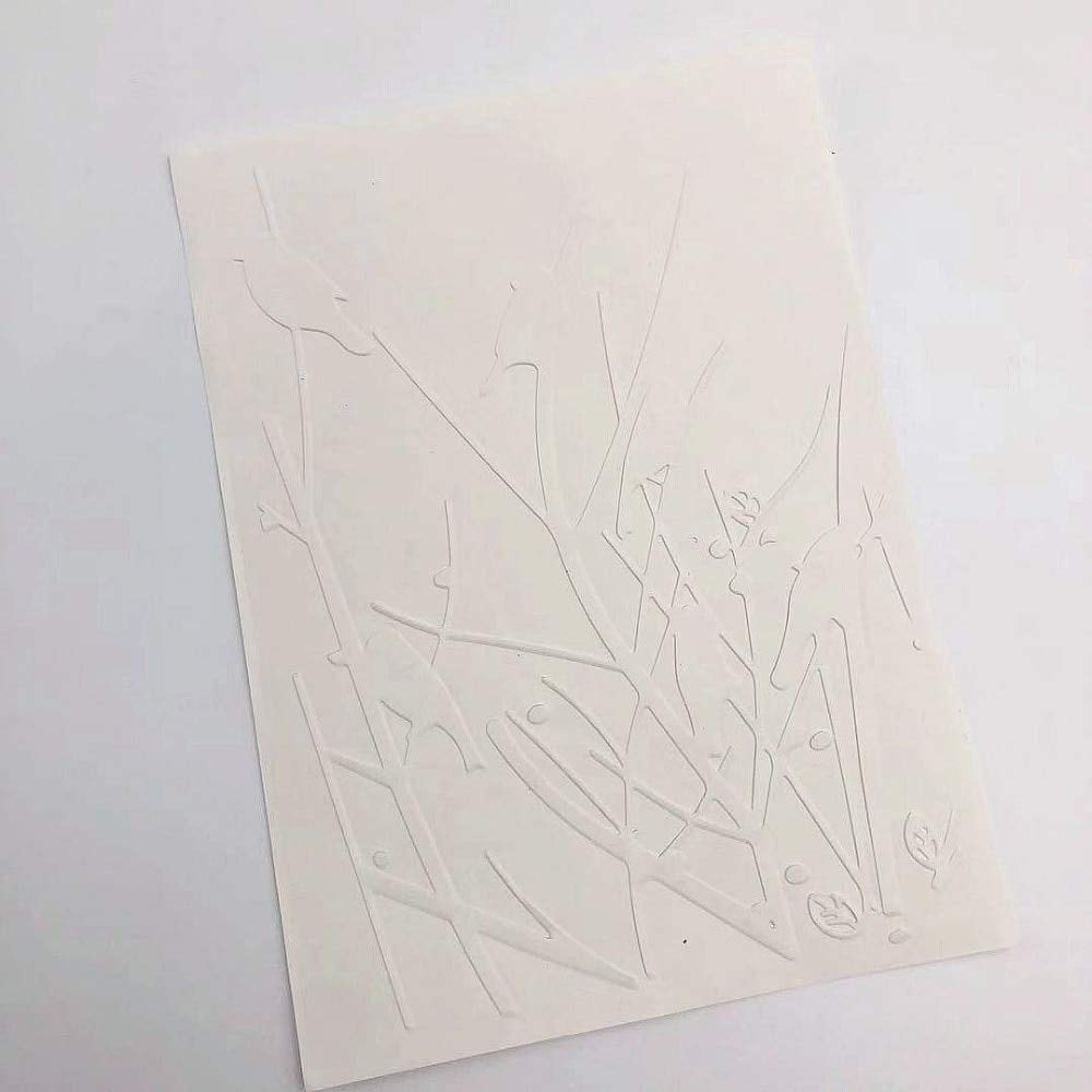 1PCS Wheat Ears Design Plastic Embossing Folder for Scrapbooking, DIY Paper Crafting, Birthday Card Making, Album Decoration - Perfect for Handmade Greeting Cards, Wedding Invitations, and Scrapbook Projects
