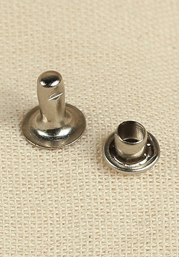 6.8x7.8mm Hollow Iron Nickel Rivets - Heavy Duty Fasteners for Leather Craft, Metal Fabrication & DIY Projects