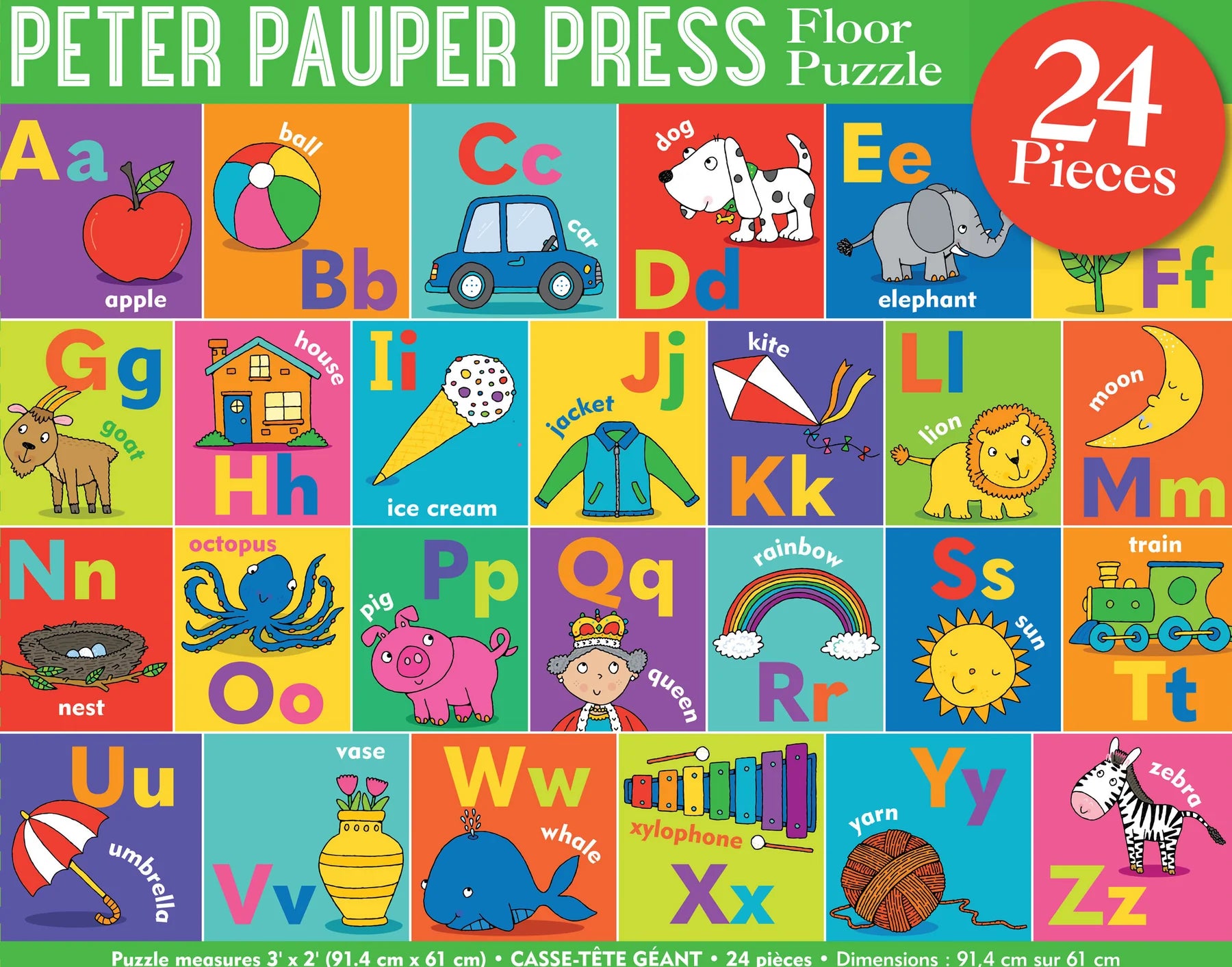Alphabet Kids Floor Puzzle - Educational ABC Learning Toy for Toddlers & Preschoolers - Perfect for Playrooms, Classrooms & Homeschooling