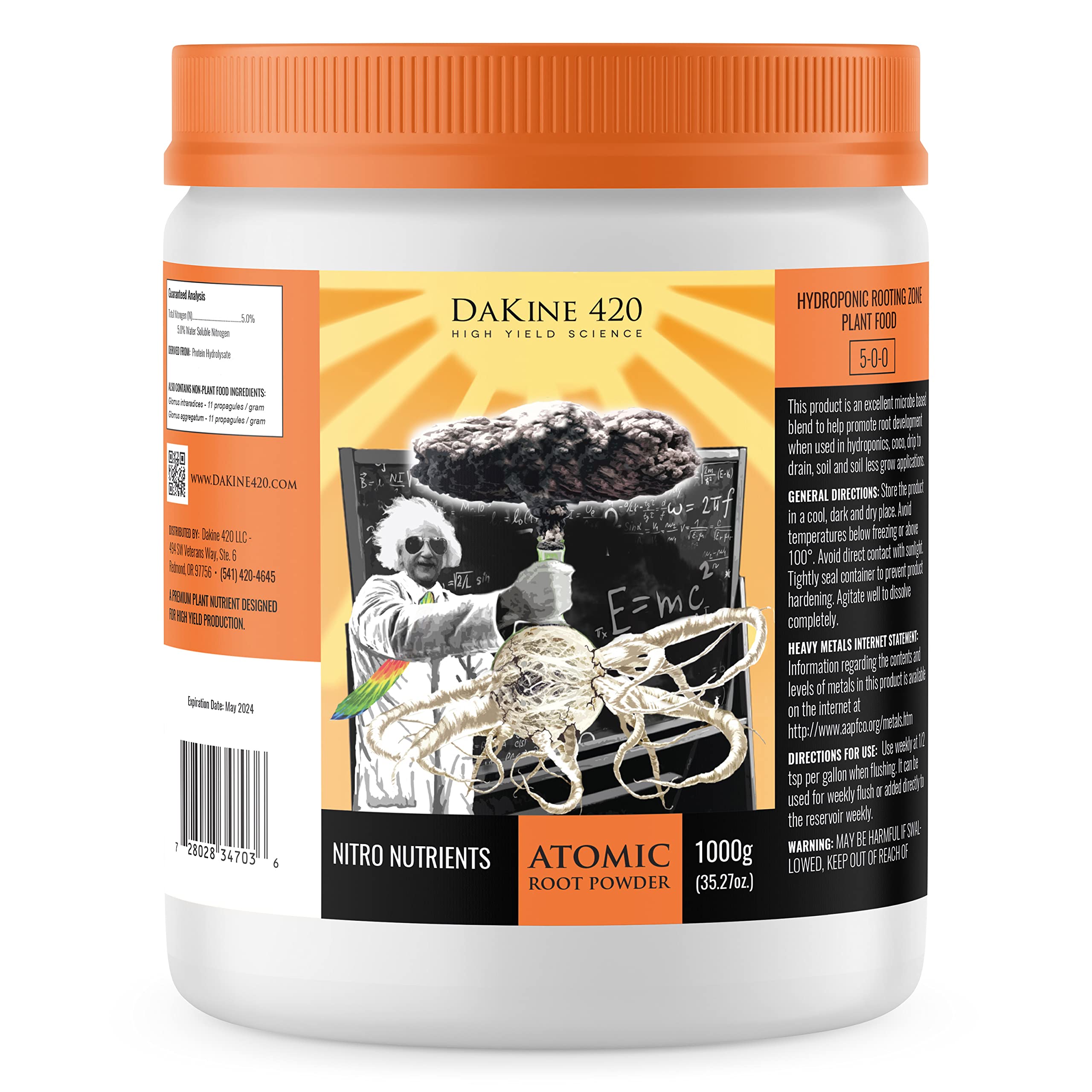 Atomic Plant Rooting Hormone Powder (1000g) – Fast Root Growth Stimulator with Nitrogen Fertilizer | Organic Plant Nutrients for Stronger Roots | Ideal for Cuttings, Transplants & Gardening