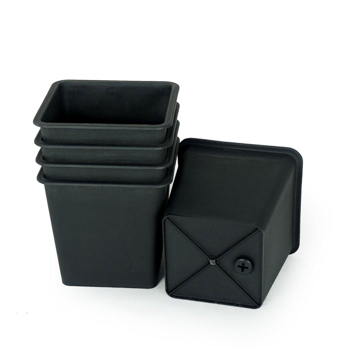 Catleza 5-Pack Plastic Plant Pots for Nursery & Garden with Drainage Holes - Ideal for Indoor Plants, Succulents, Herbs & Seedlings