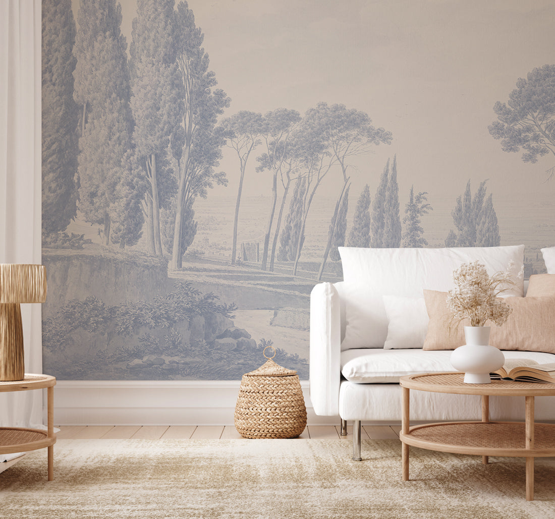 Tuscany Landscape Wallpaper - High-Quality Peel and Stick Wall Mural for Home & Office Decor | Perfect for Living Room, Bedroom, or Accent Walls