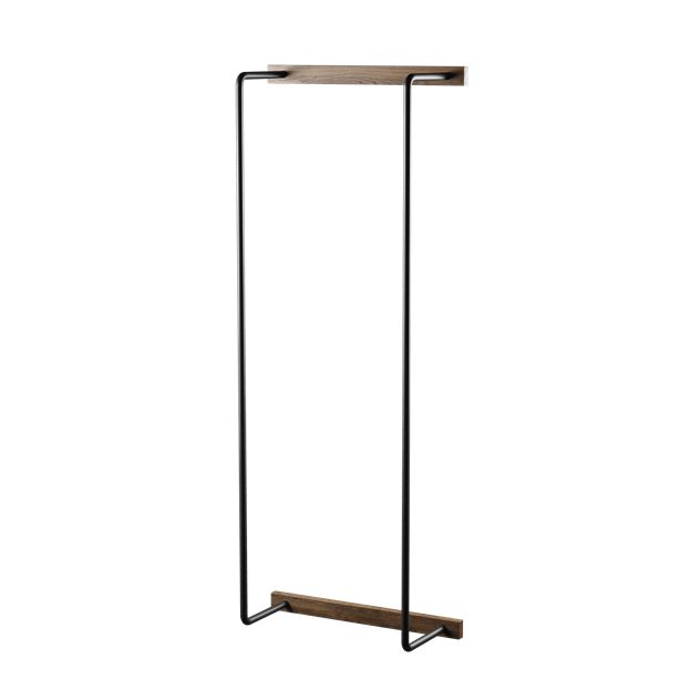 EKTA LIVING Smoked Oak Bathroom Towel Rack - Wall Mounted for Bath, Kitchen & Laundry Room Organization