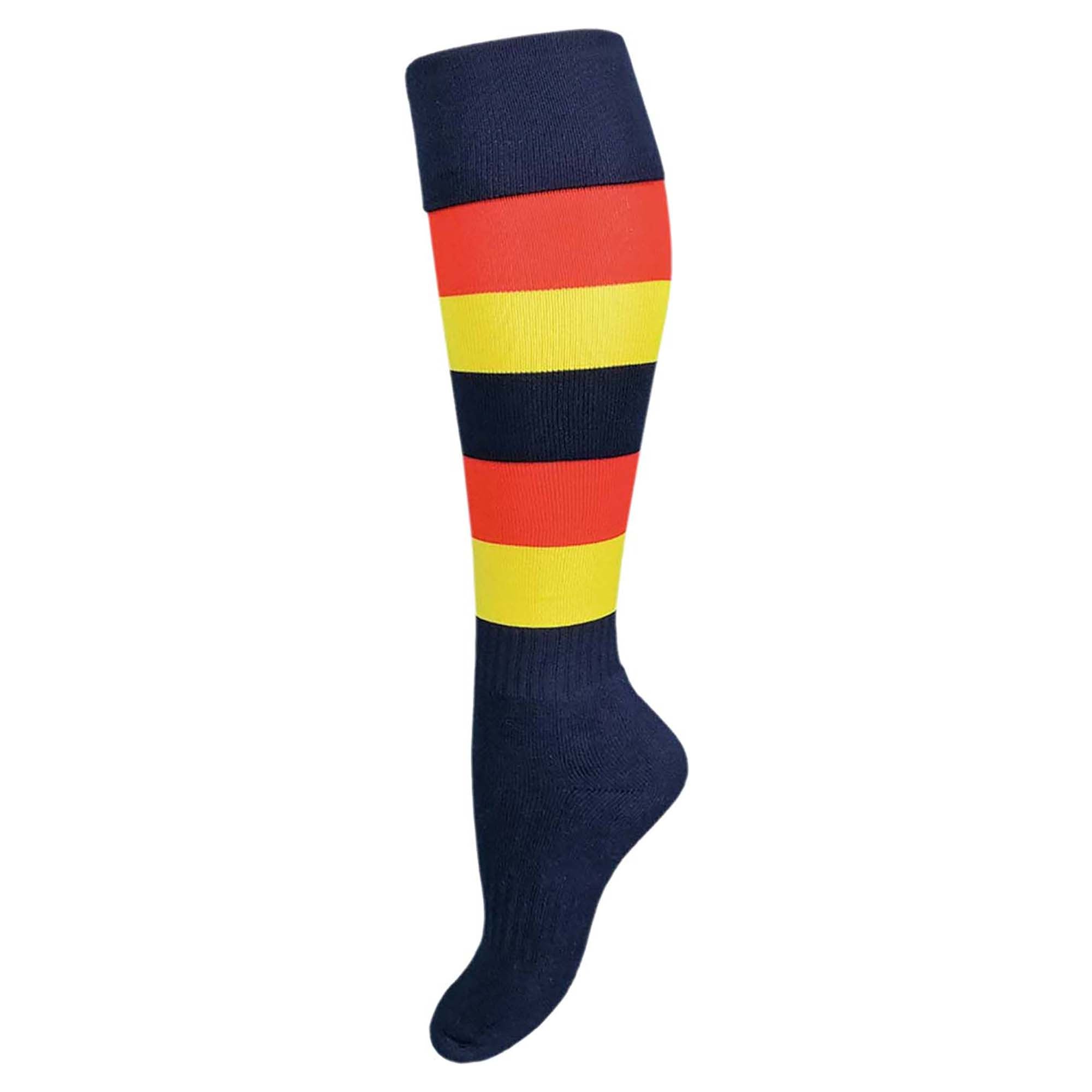 Adelaide Crows AFL Football Club Elite Performance Socks for Men & Women - Perfect for Games, Training & Fan Support