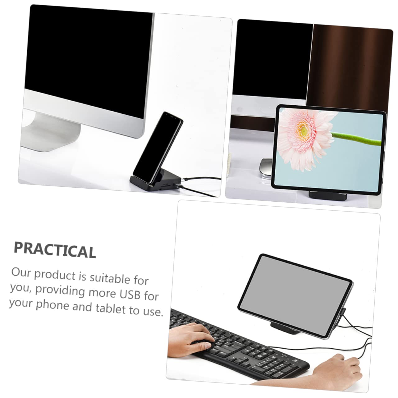 USB C Hub with 8 Ports - Aluminum Alloy Docking Station for Laptop & Phone - Home & Office Use