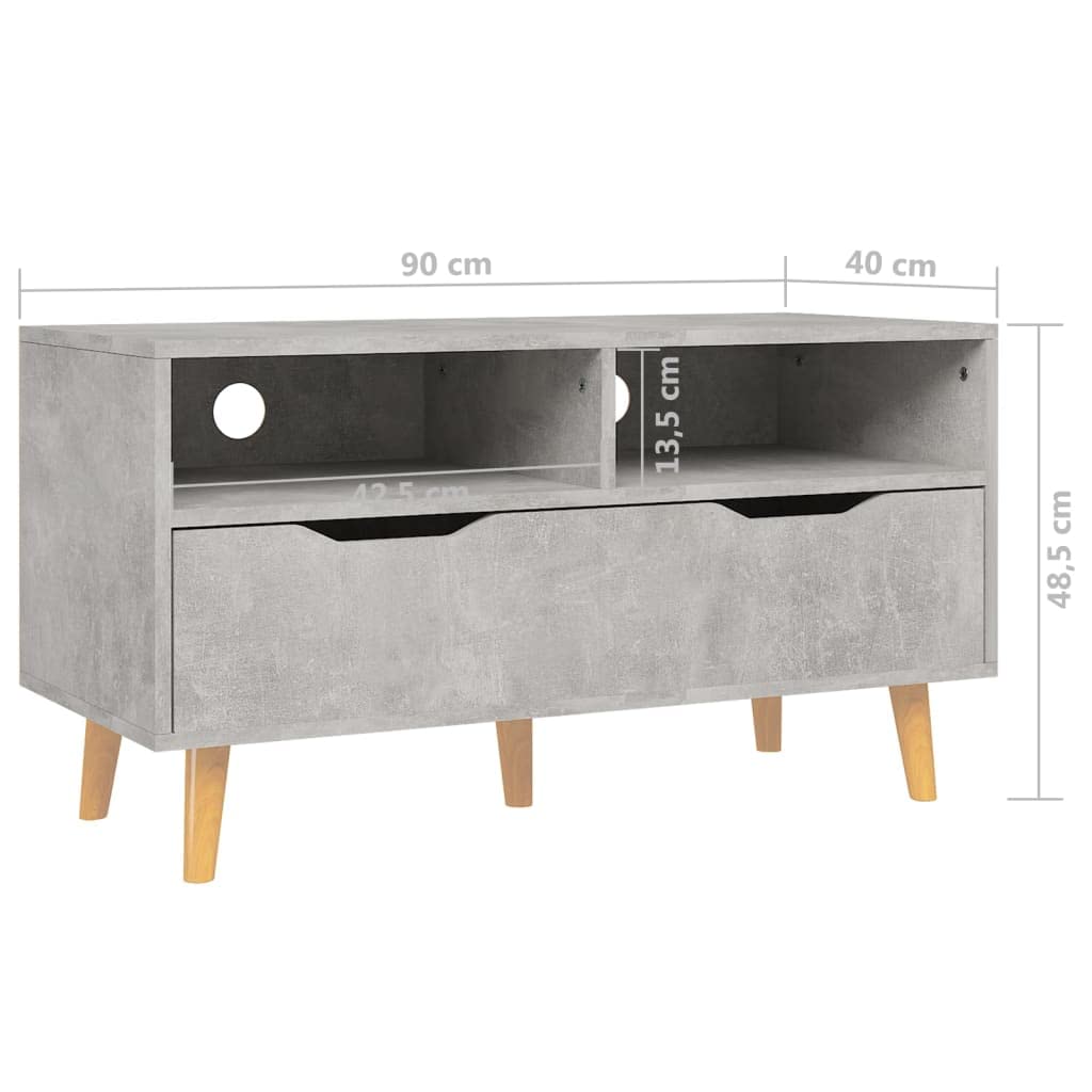 Modern TV Console Media Cabinet - 35.4