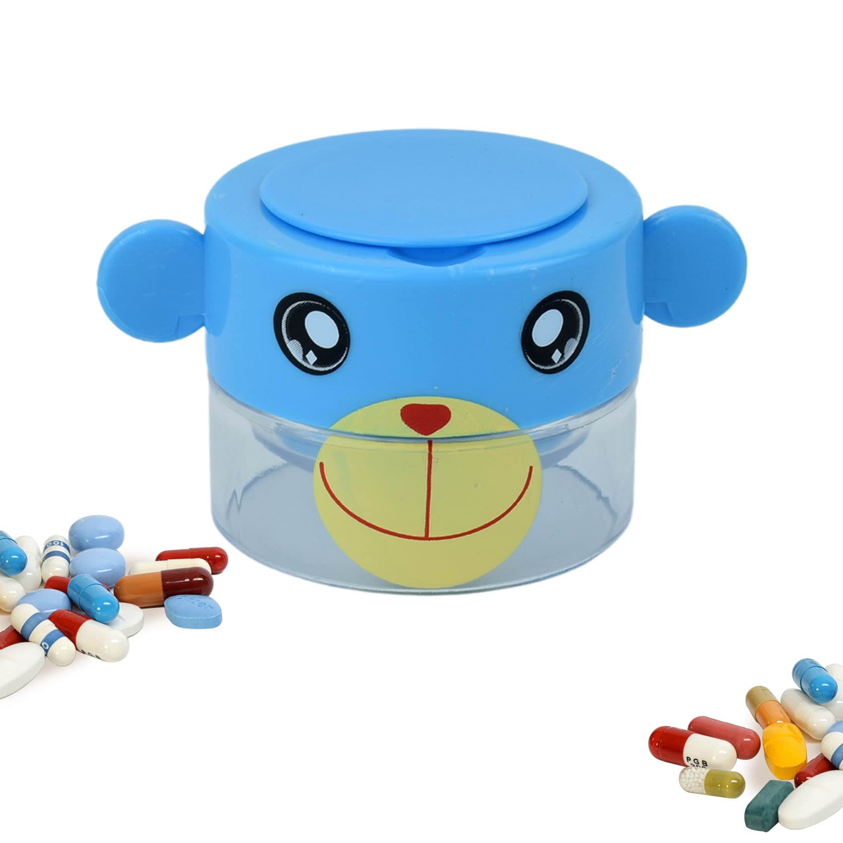 1 Pack Portable Pill Crusher and Grinder - Professional Tablet Pulverizer for Pills, Vitamins & Medications - Easy-to-Use Medicine Crusher for Elderly, Children & Pets (Light Blue) - Perfect for Home, Travel & Nursing Care