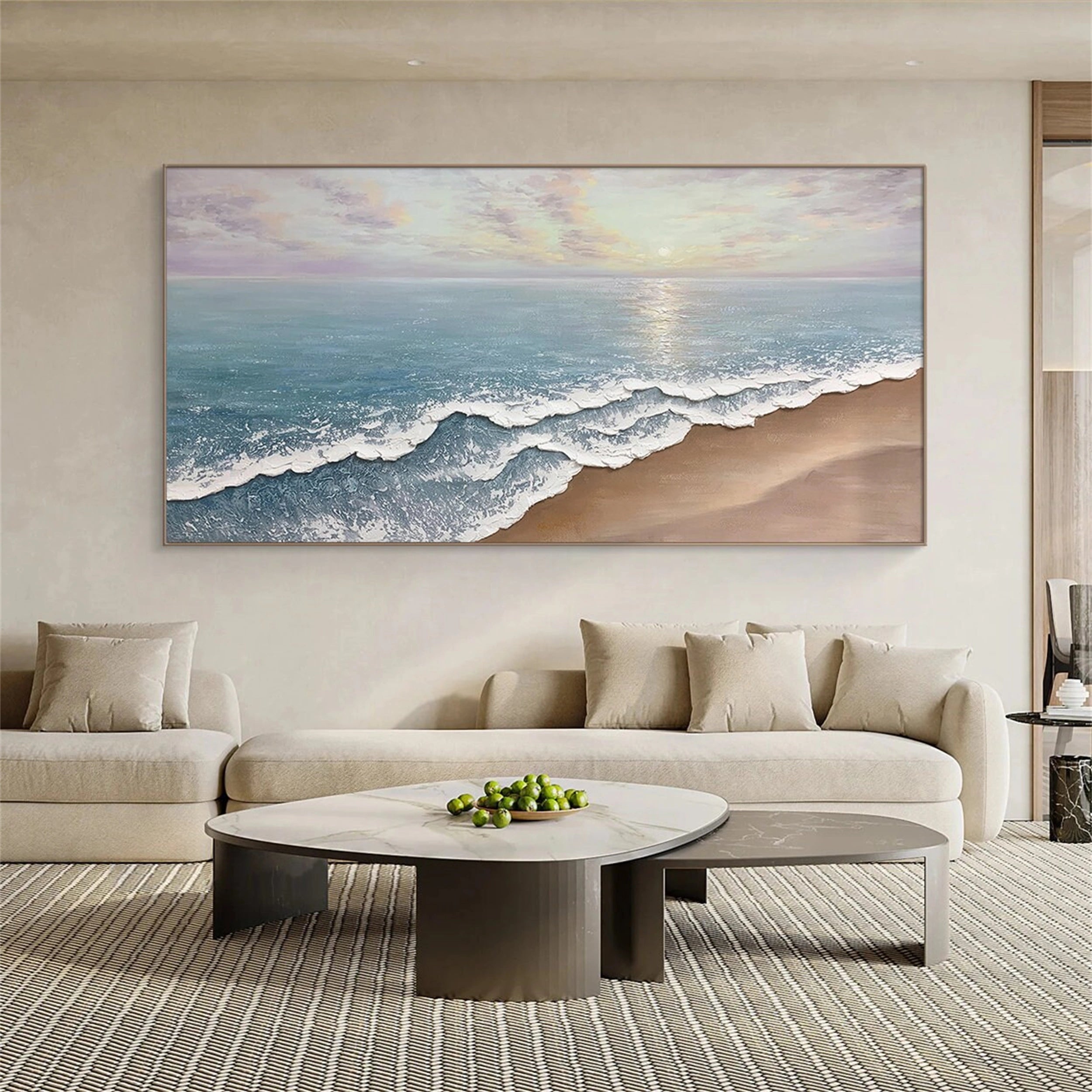 Ocean and Sky Painting #OS 102 - Stunning Seascape Wall Art for Living Room, Bedroom & Office Decor