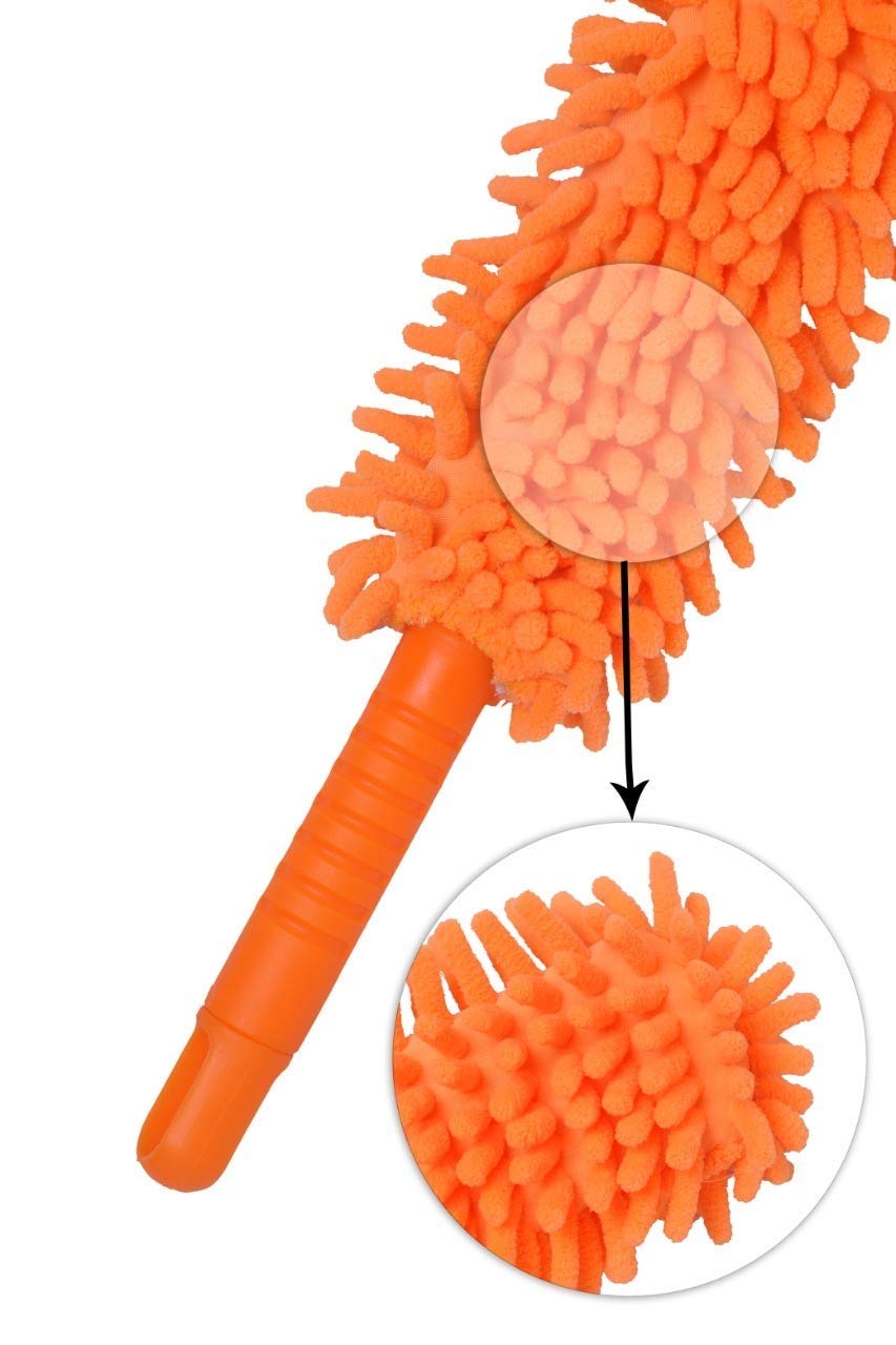 Mobhada Multi-Purpose Feather Microfiber Cleaning Brush - Magic Dust Cleaner for Car, Home, Office & Furniture (Multicolor) | Perfect for Dusting, Polishing & Detailing Surfaces