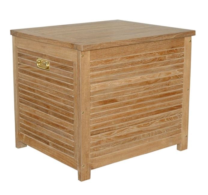 Anderson Teak Camrose Small Storage Box CB 3126 - Outdoor Patio Furniture Organizer for Cushions, Pillows & Garden Tools