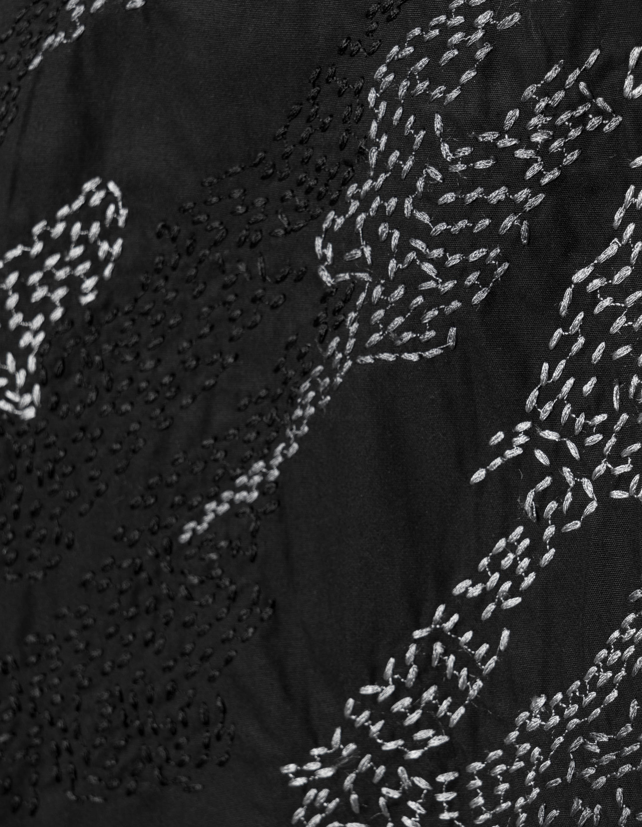 6206 Sashiko Bonsai Loose Snopants® Black - Comfortable Japanese-Inspired Lounge Pants for Yoga, Meditation & Home Relaxation