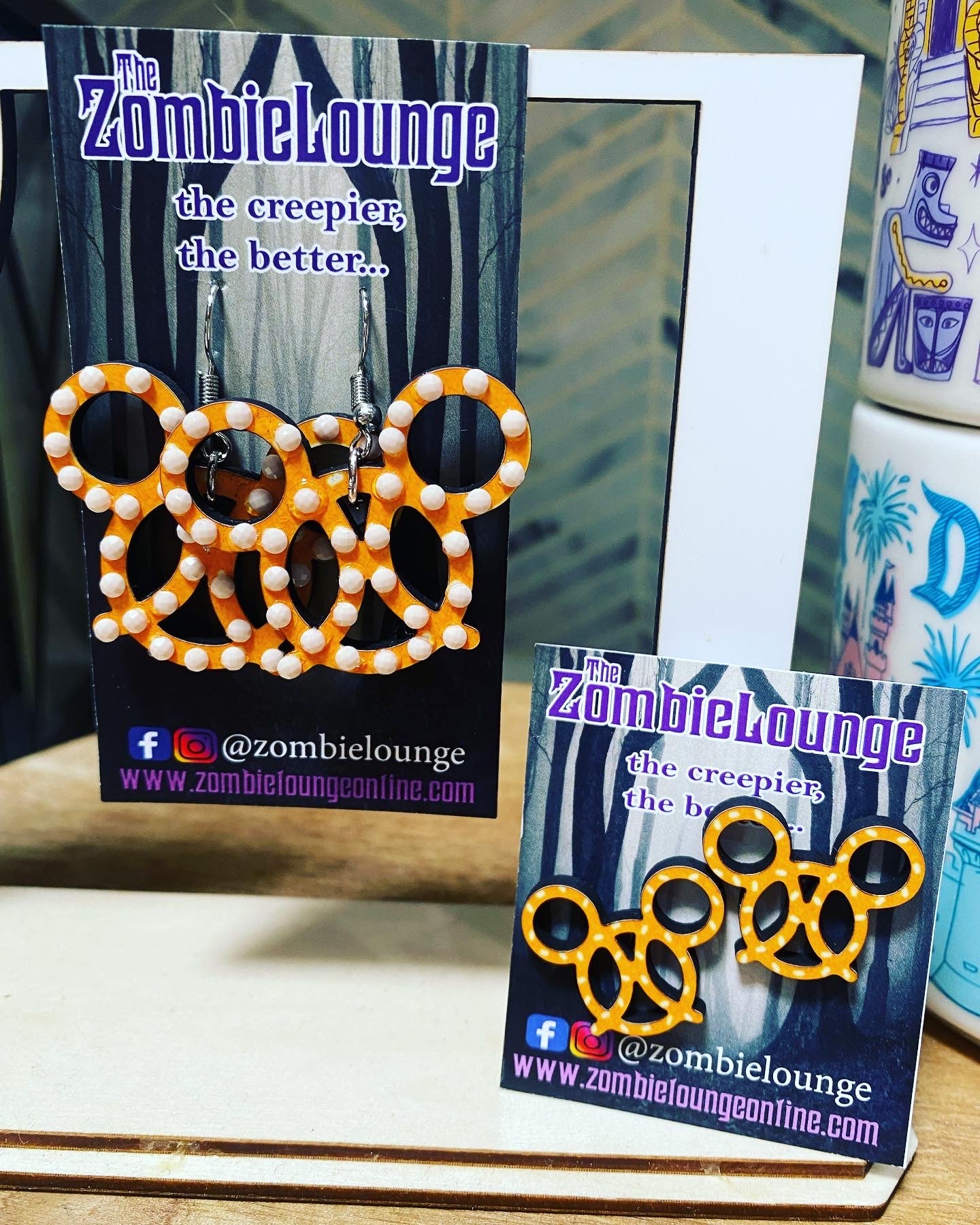 Unique Mouse Pretzel Earrings - Fun & Whimsical Dangle Earrings for Women | Perfect for Costume Parties, Cosplay & Everyday Wear