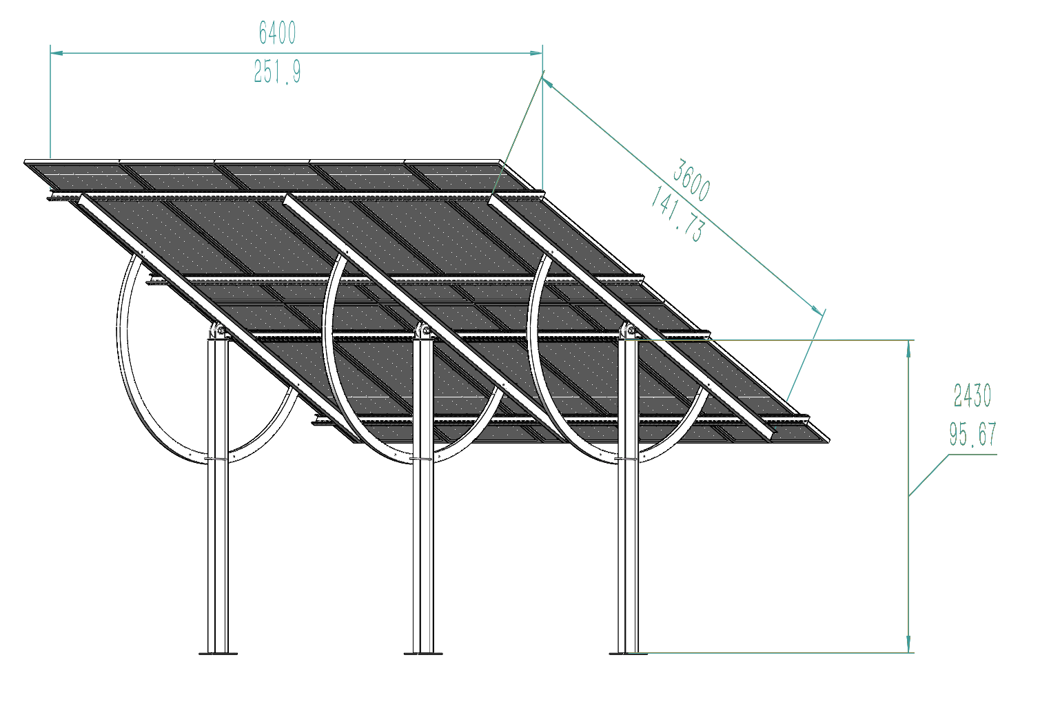 Elios Terra G10 Adjustable Solar Panel Ground Mount System for 8 Panels - Perfect for Residential & Commercial Rooftop Solar Installations