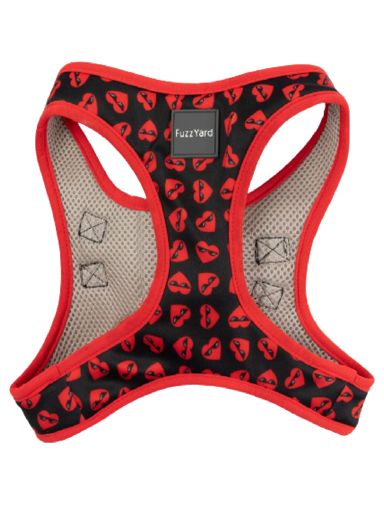 Fuzzyard Step-in Dog Harness - Adjustable No-Pull Pet Vest, Heart Design (6 Sizes) - Perfect for Small & Medium Dogs Walking, Training & Outdoor Adventures