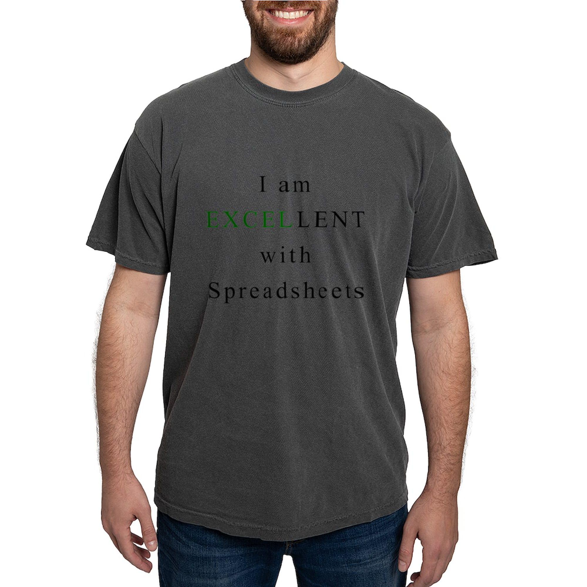 Excellent Spreadsheets T-Shirt for Men - Comfort Colors Charcoal Tee - Perfect for Office, Casual Wear & Gifts