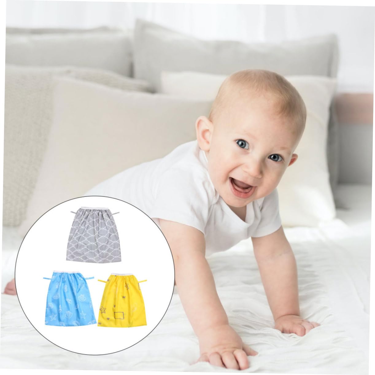 **iFundom 6-Pack Diaper Storage Bags – Reusable Wet/Dry Nappy Bags with Oxford Cloth – Perfect for Travel, Daycare & Baby Essentials Organization**