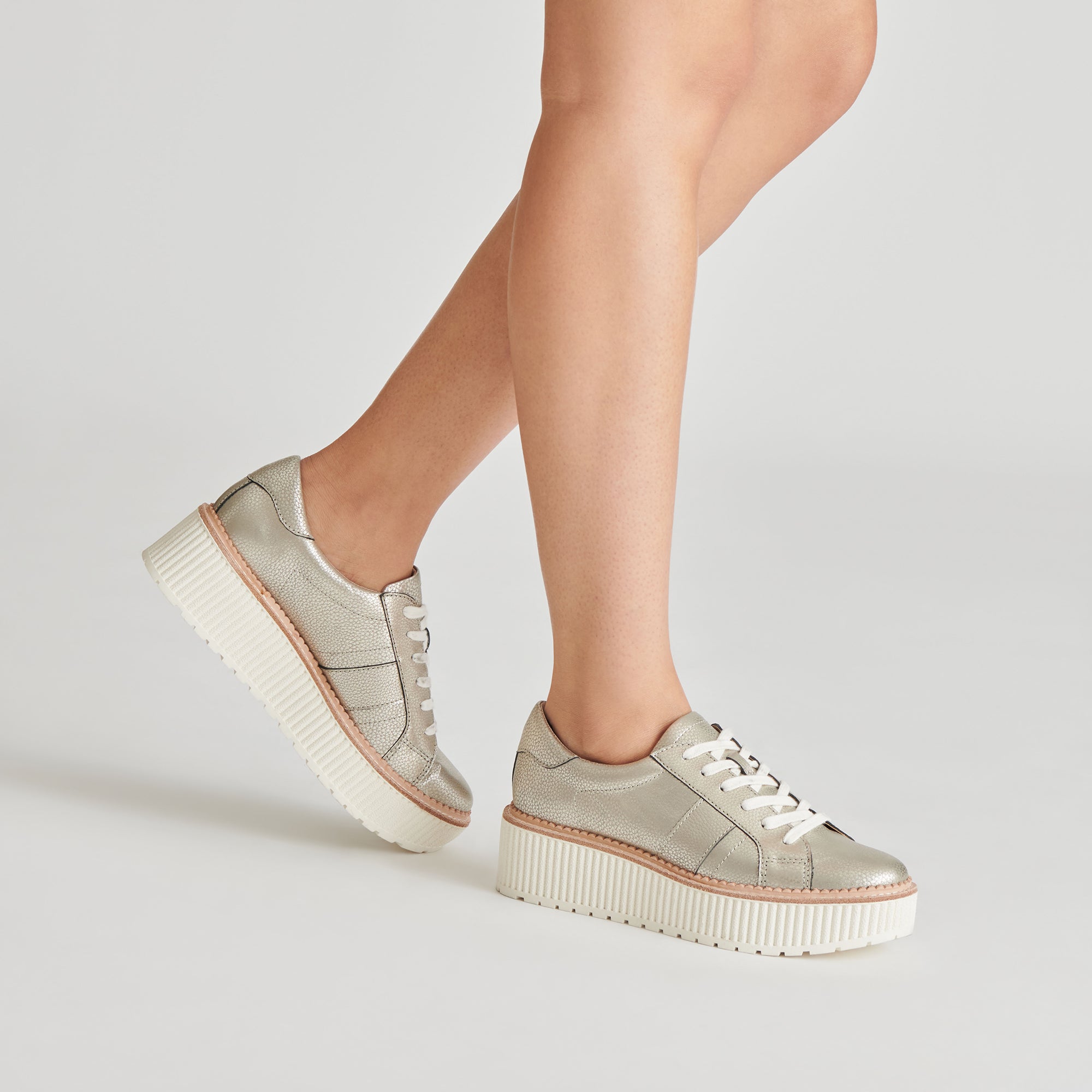 TIGER SNEAKERS Light Gold Leather Women's Casual Shoes - Perfect for Running, Walking, Gym & Everyday Wear