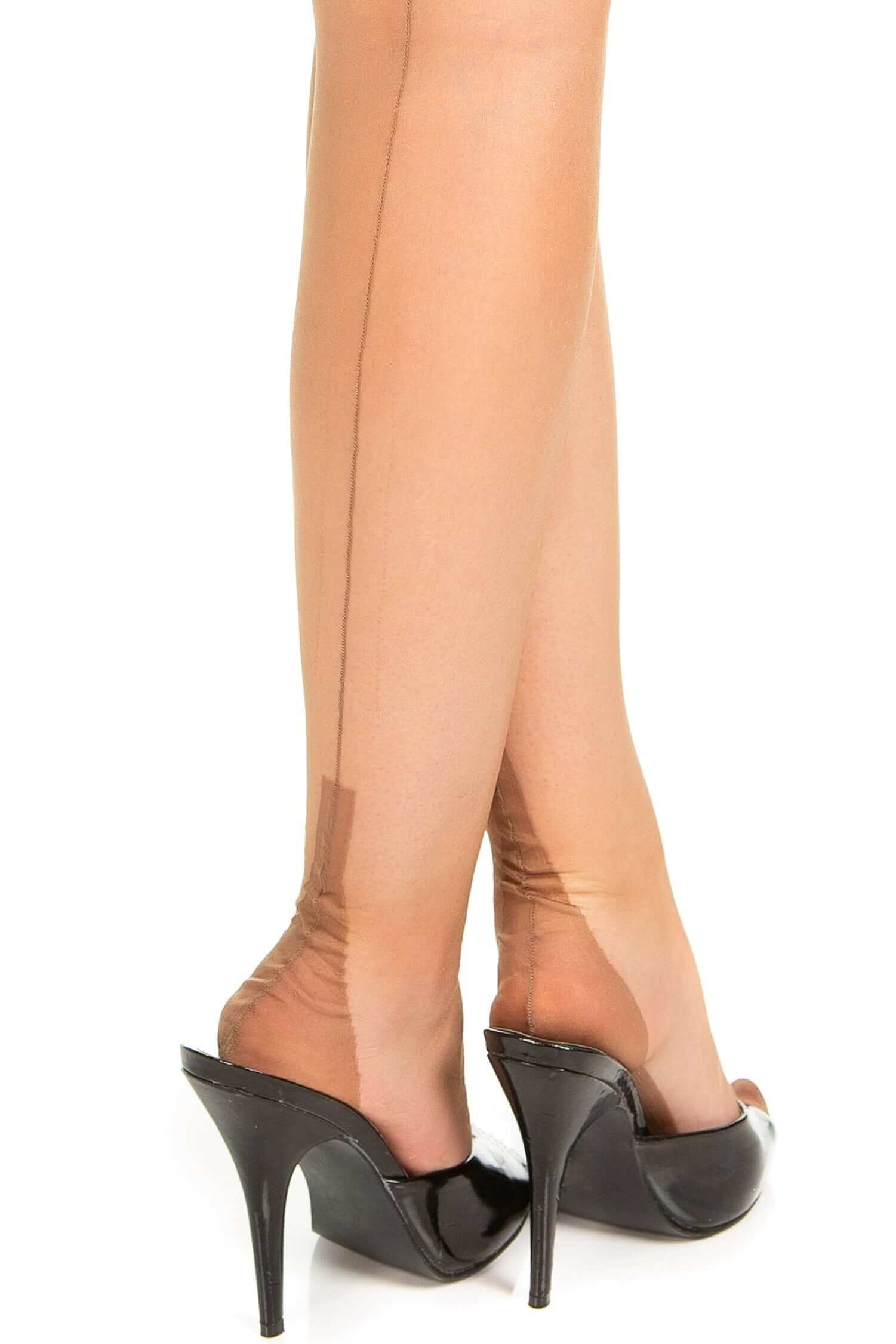 Vintage Cuban Heel Fully Fashioned Bronze Nylon Stockings - Retro Style Hosiery for Women | Perfect for Pin-Up Fashion, Burlesque Shows & 1950s Inspired Outfits