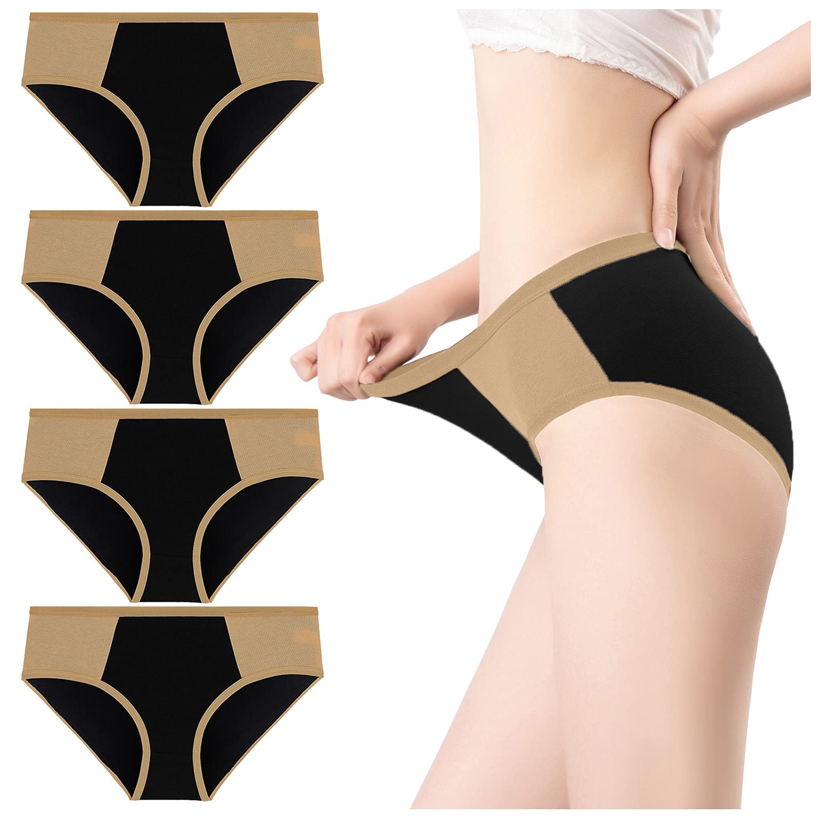 Women's Solid Color Briefs & Bikini Underwear Set with Push-Up Strapless Bras - Comfortable Cotton Panties for Everyday Wear | Perfect for Workouts, Sleepwear, and Casual Outfits (Size 32A)